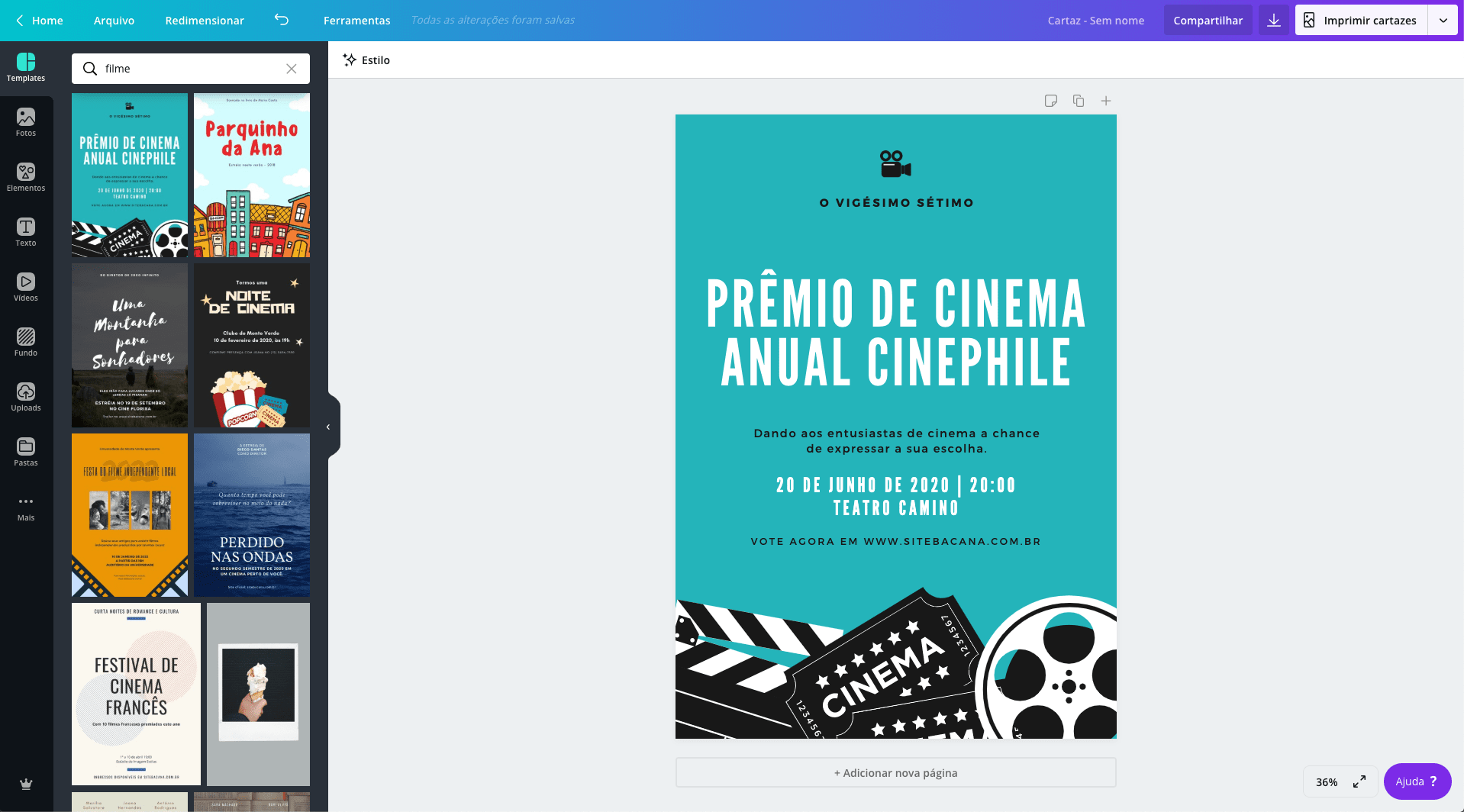 Cartaz para seus filmes Cartaz para seus filmes