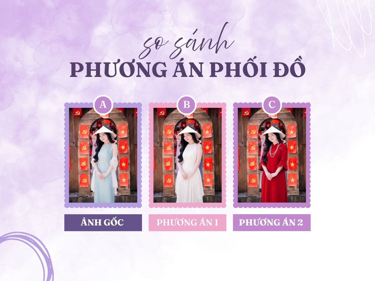 Xem trước ý tưởng phối đồ bằng AI Bản xem trước ý tưởng phối đồ với trang phục được thay đổi bằng AI