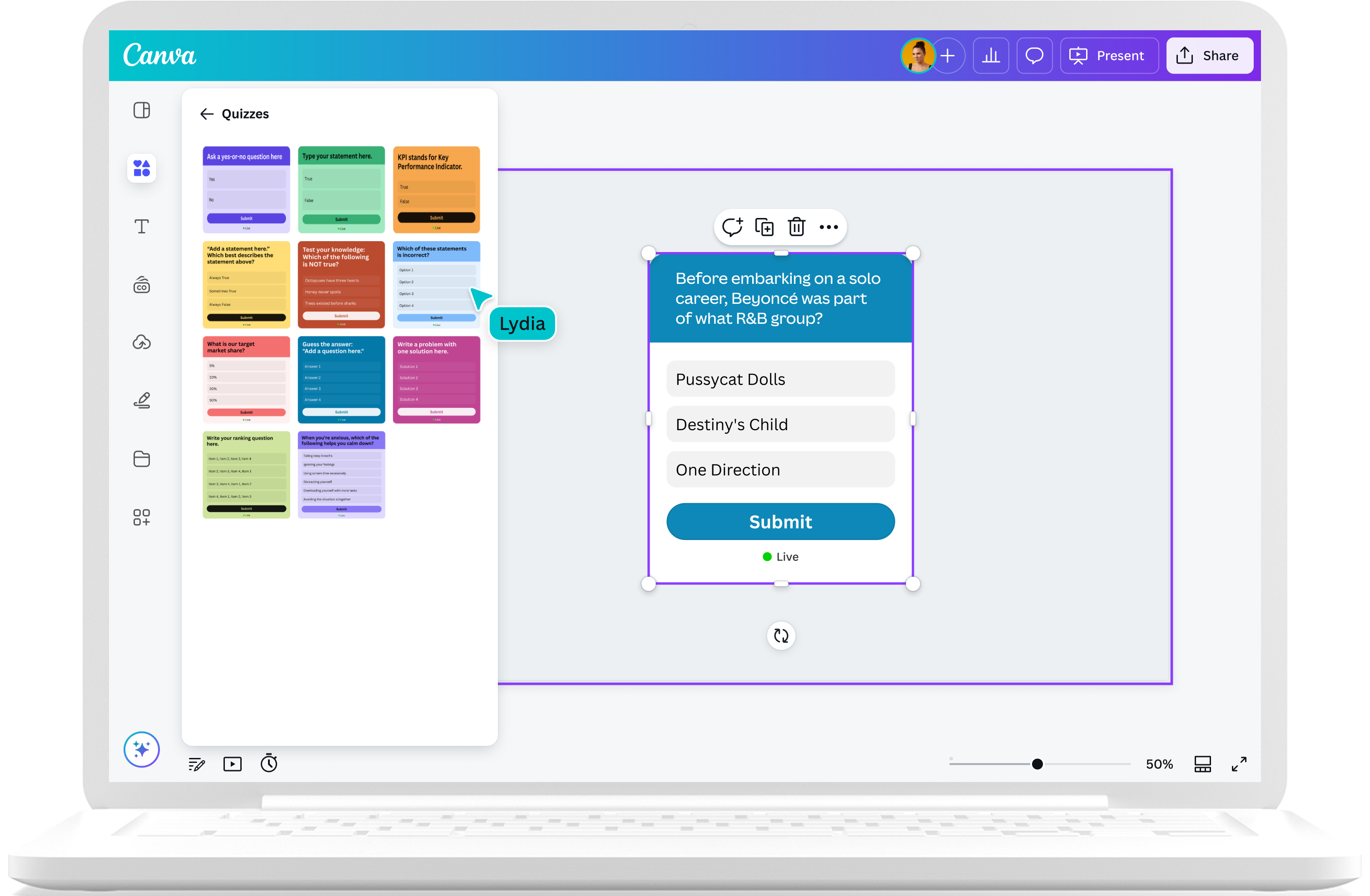 วิธีสร้างควิซ