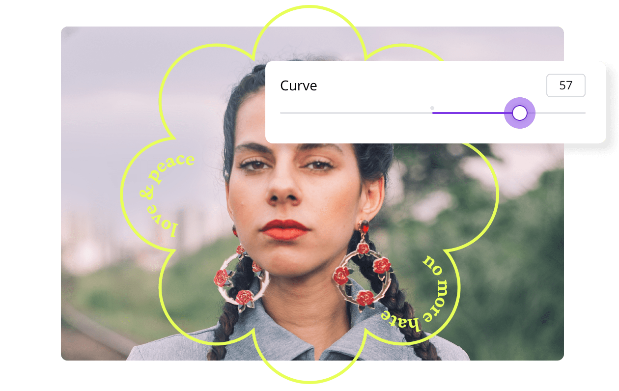 testi curvi per grafiche online