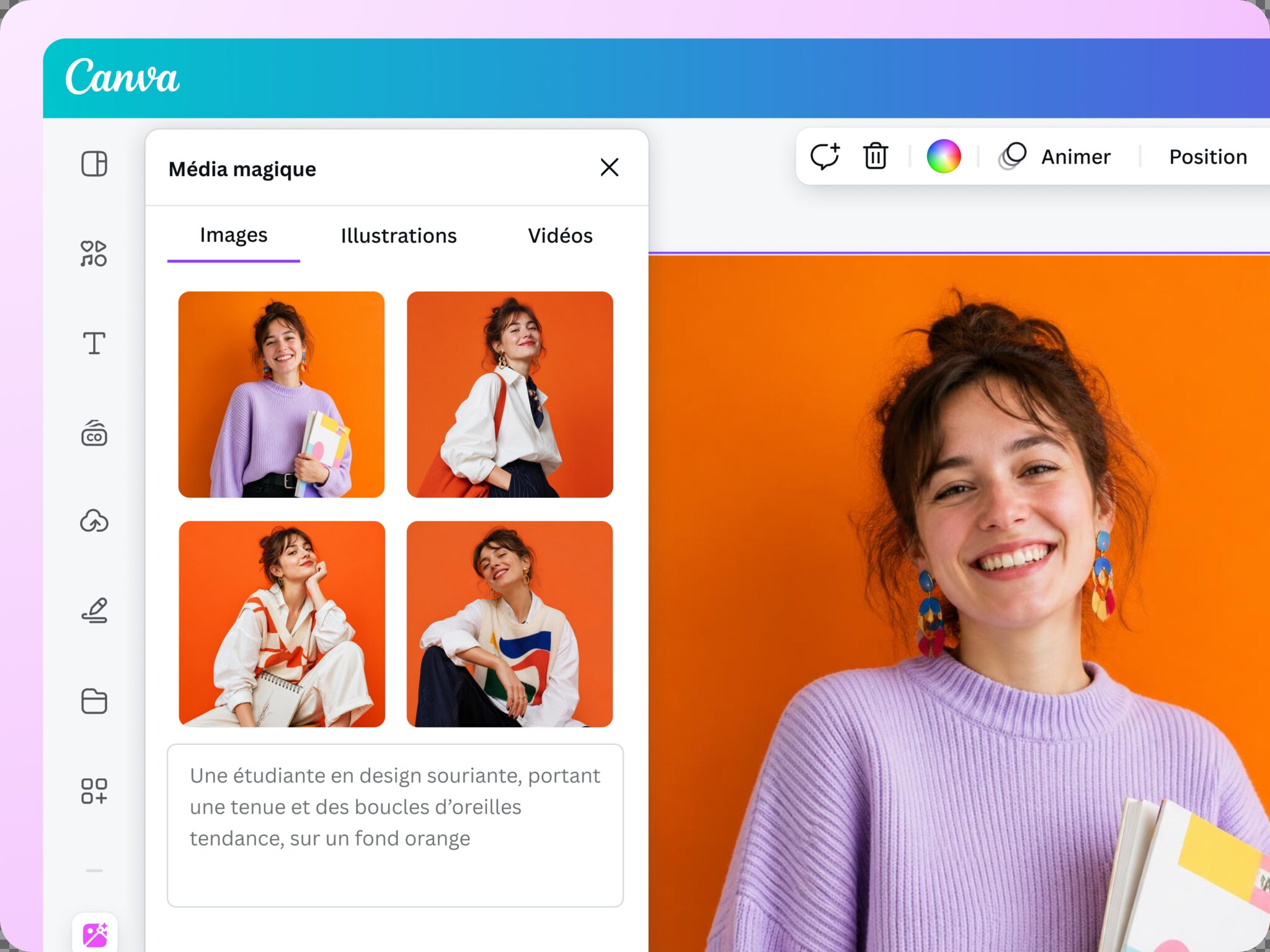 Options de photos professionnelles IA sur Canva Options de photos professionnelles IA sur Canva