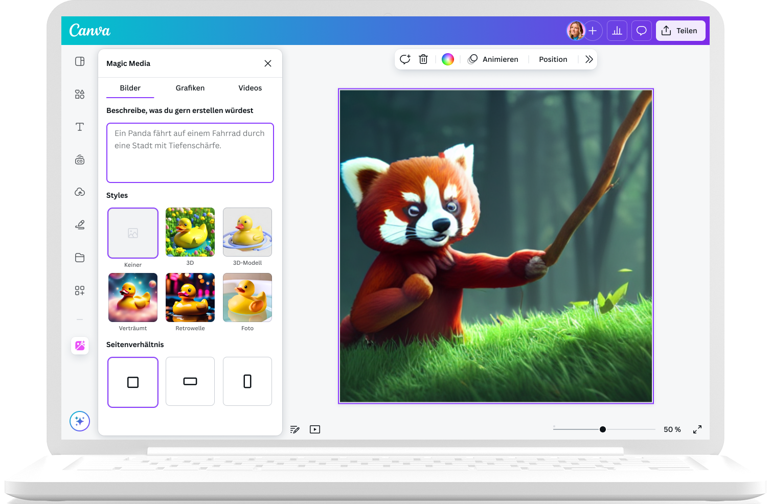 Kostenlos KI Bilder erstellen | KI Bild-Generator | Canva