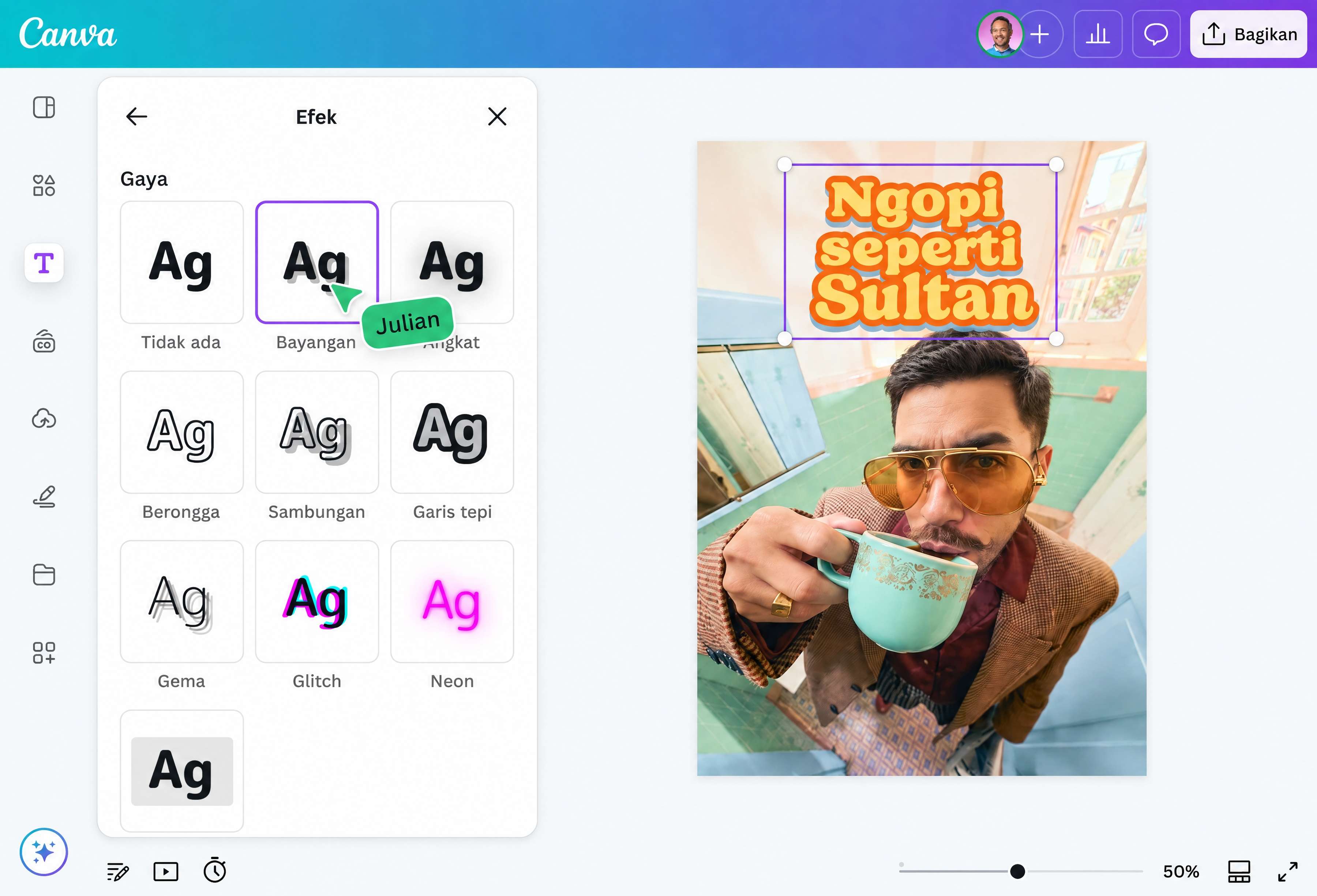 Cara menambahkan teks ke foto di Canva