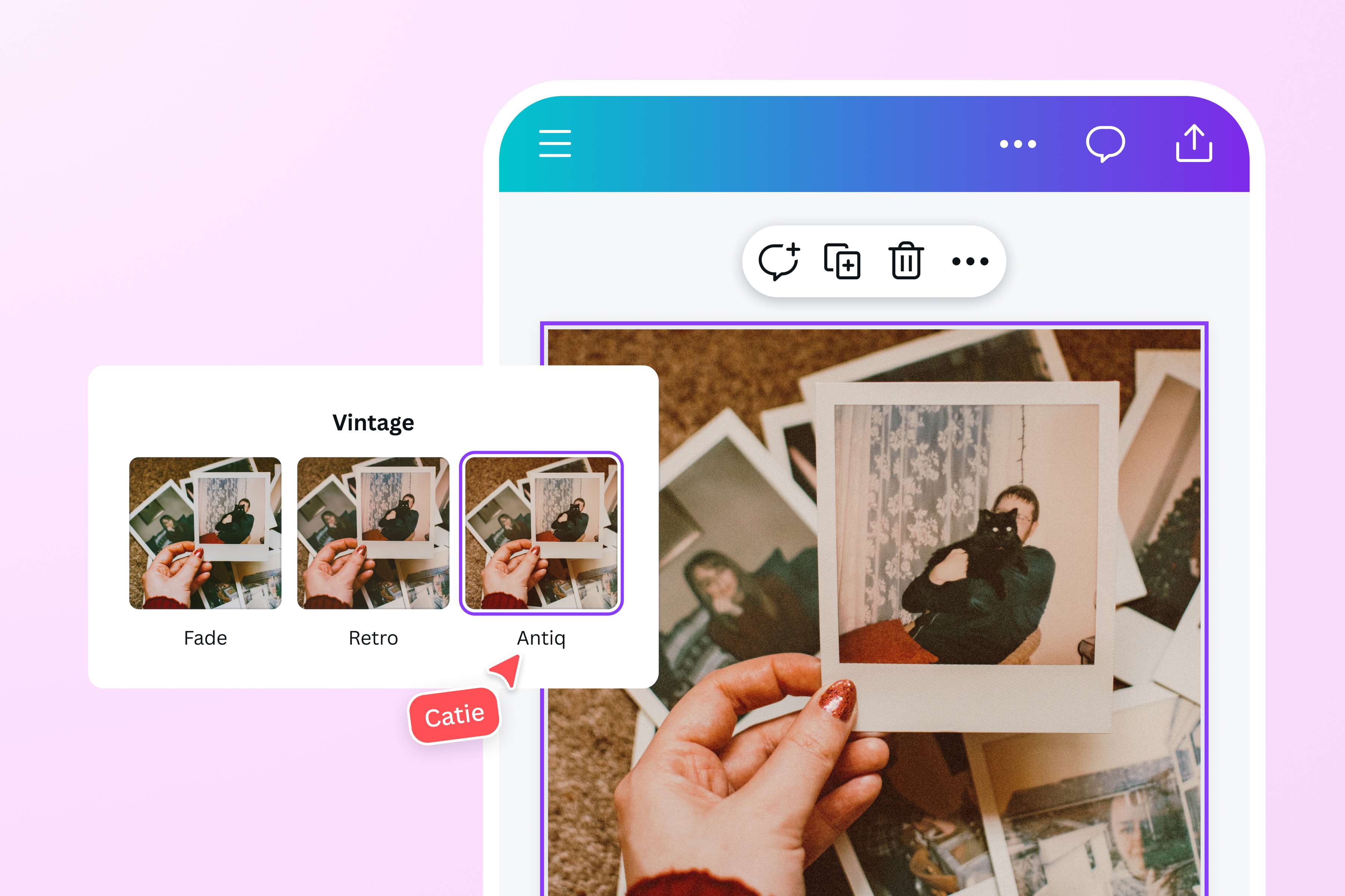 Edit your vintage image on your phone