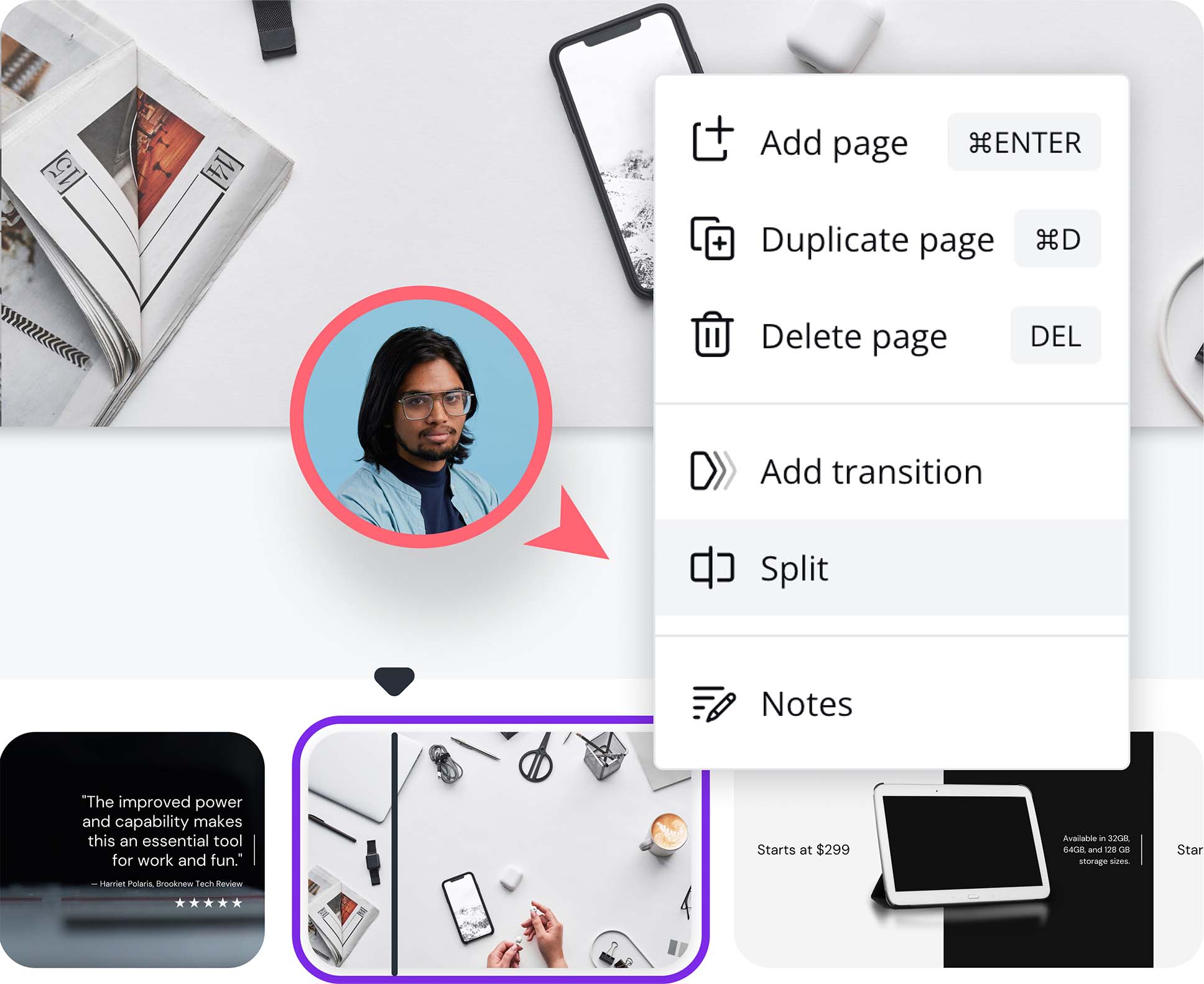 Обрезка видео онлайн с Canva
