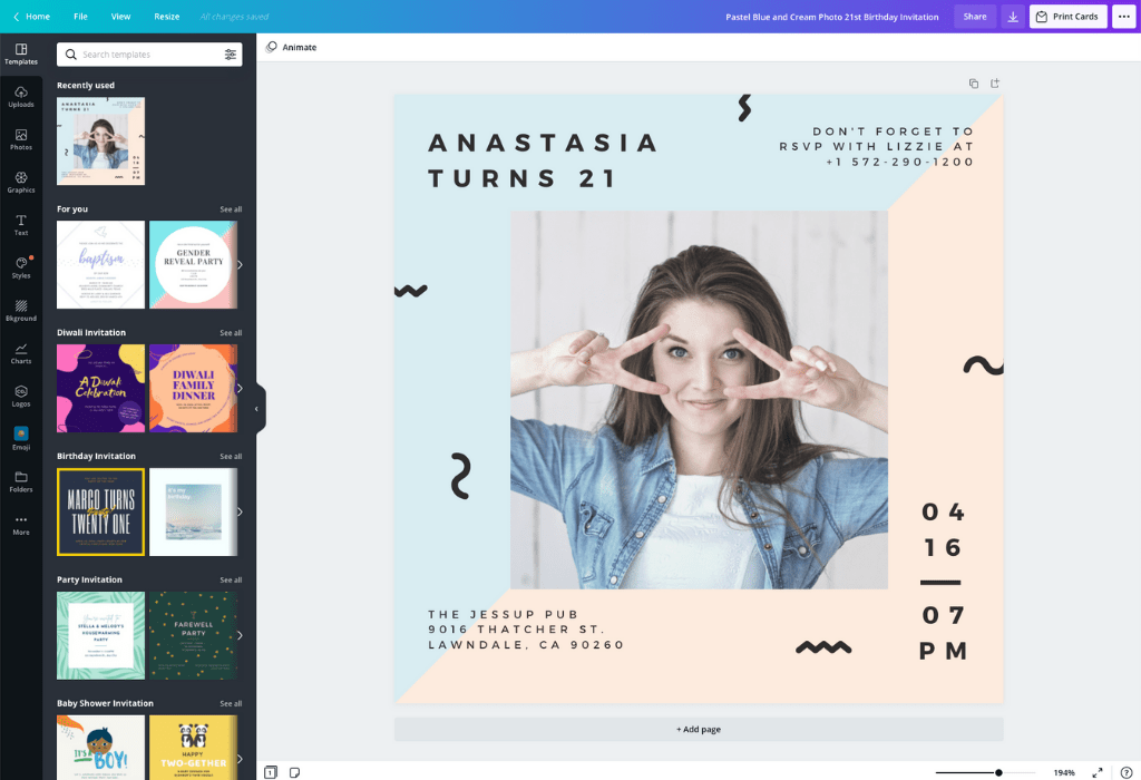 9-How-to-make-a-birthday-invitation-Canva 9-How-to-make-a-birthday-invitation-Canva