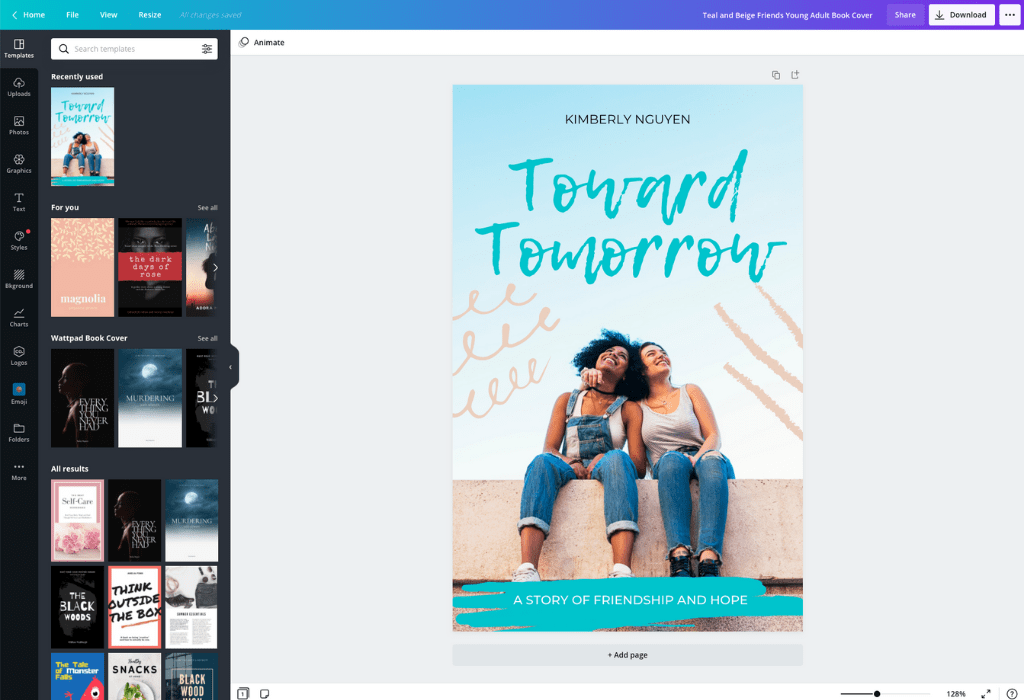 How to make Wattpad covers - Canva