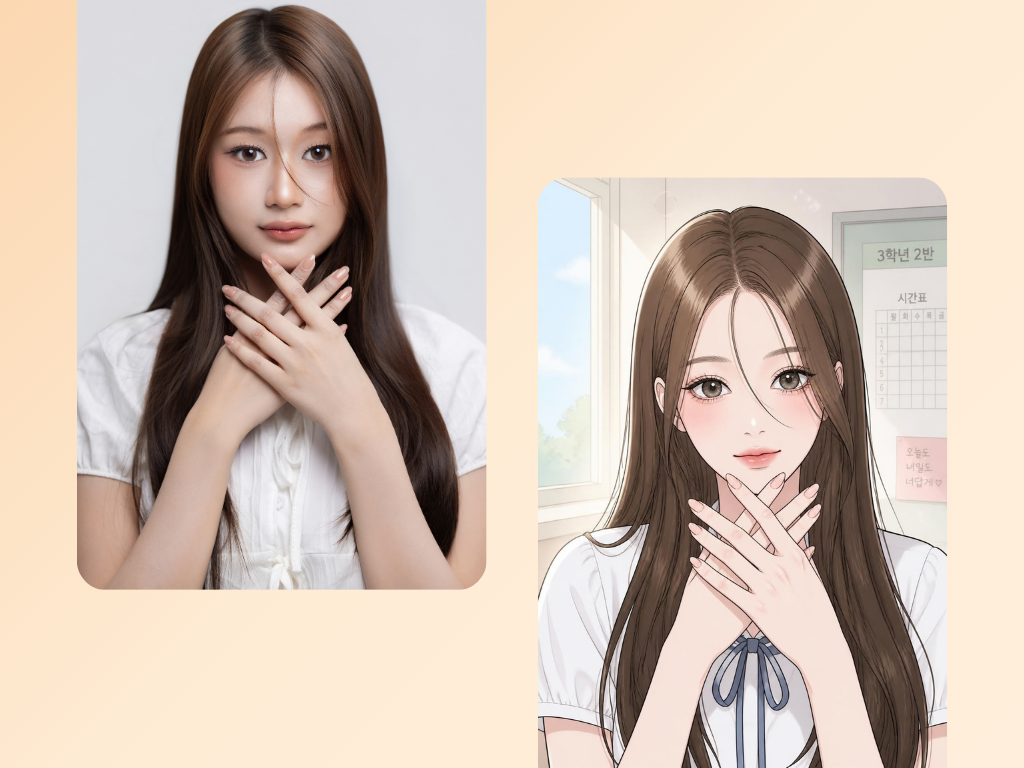 사진을 웹툰 스타일로 변환 사진을 웹툰 스타일로 변환