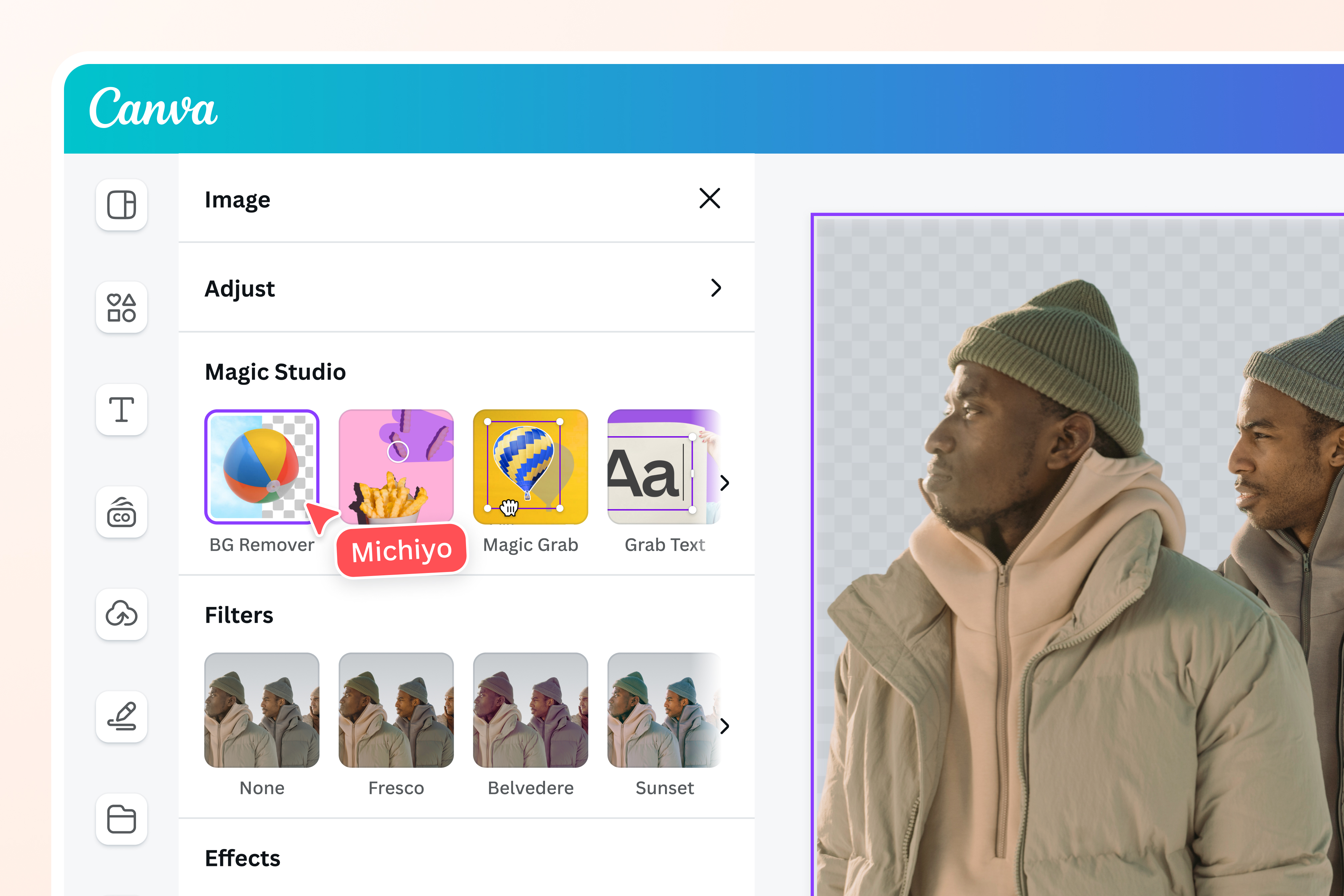Use BG remover to get rid of your photo's background