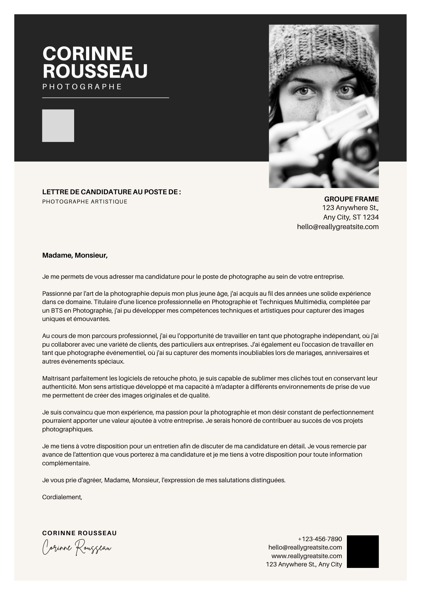 Comment faire une lettre de motivation ? Modles et conseils | Canva