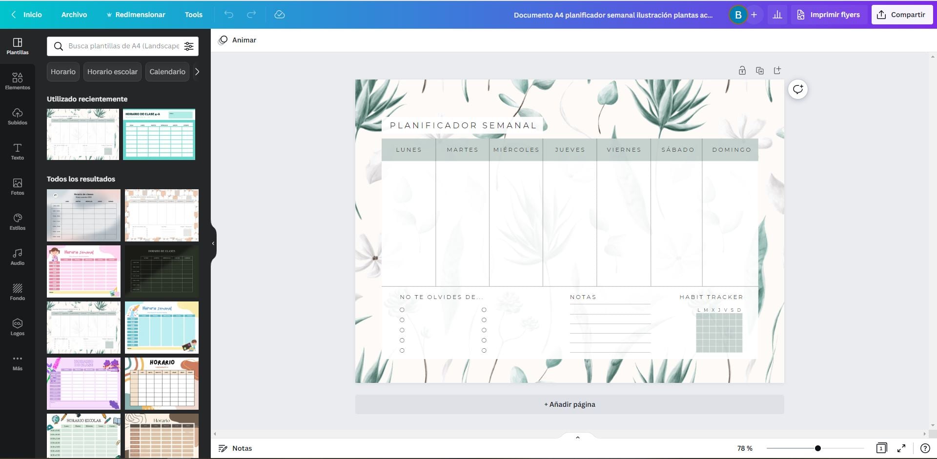 How to make a weekly schedule - Canva