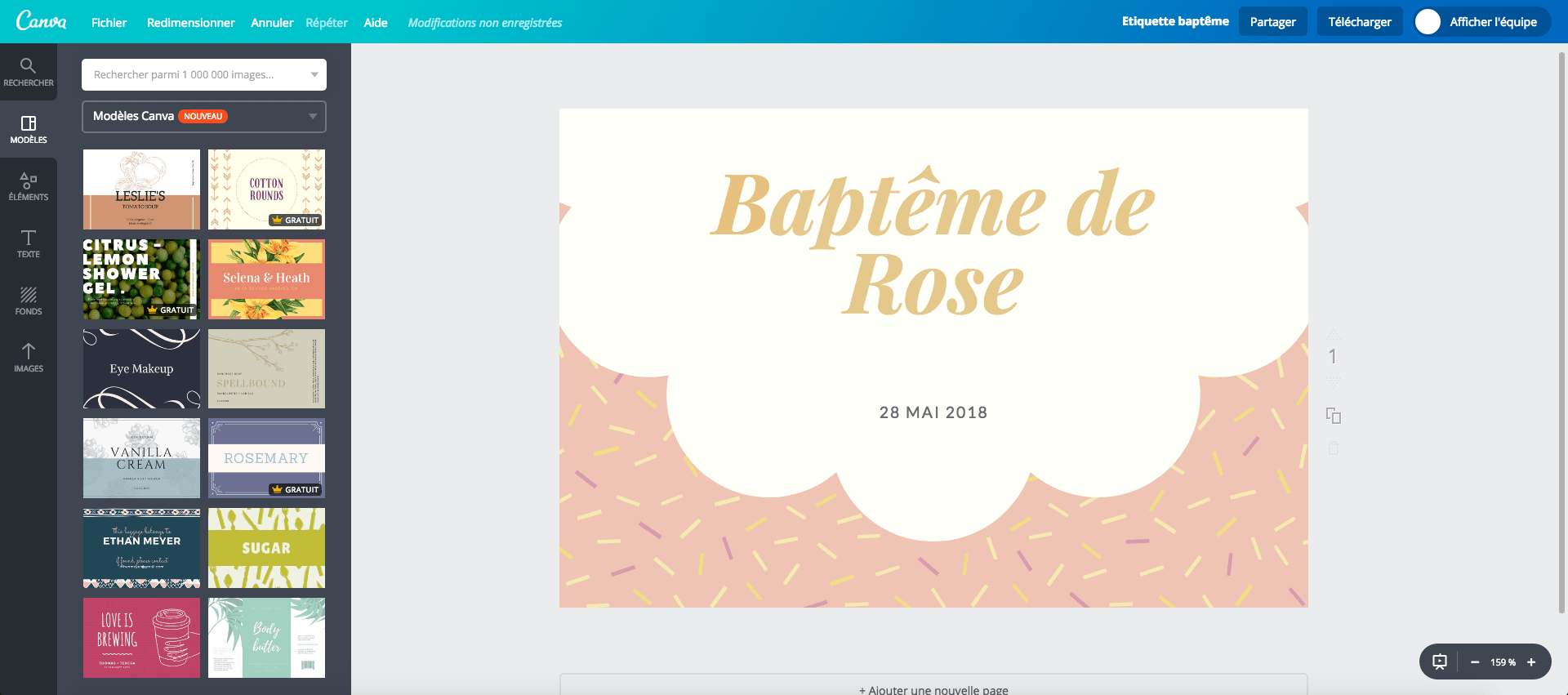 Etiquette de baptême Etiquette de baptême