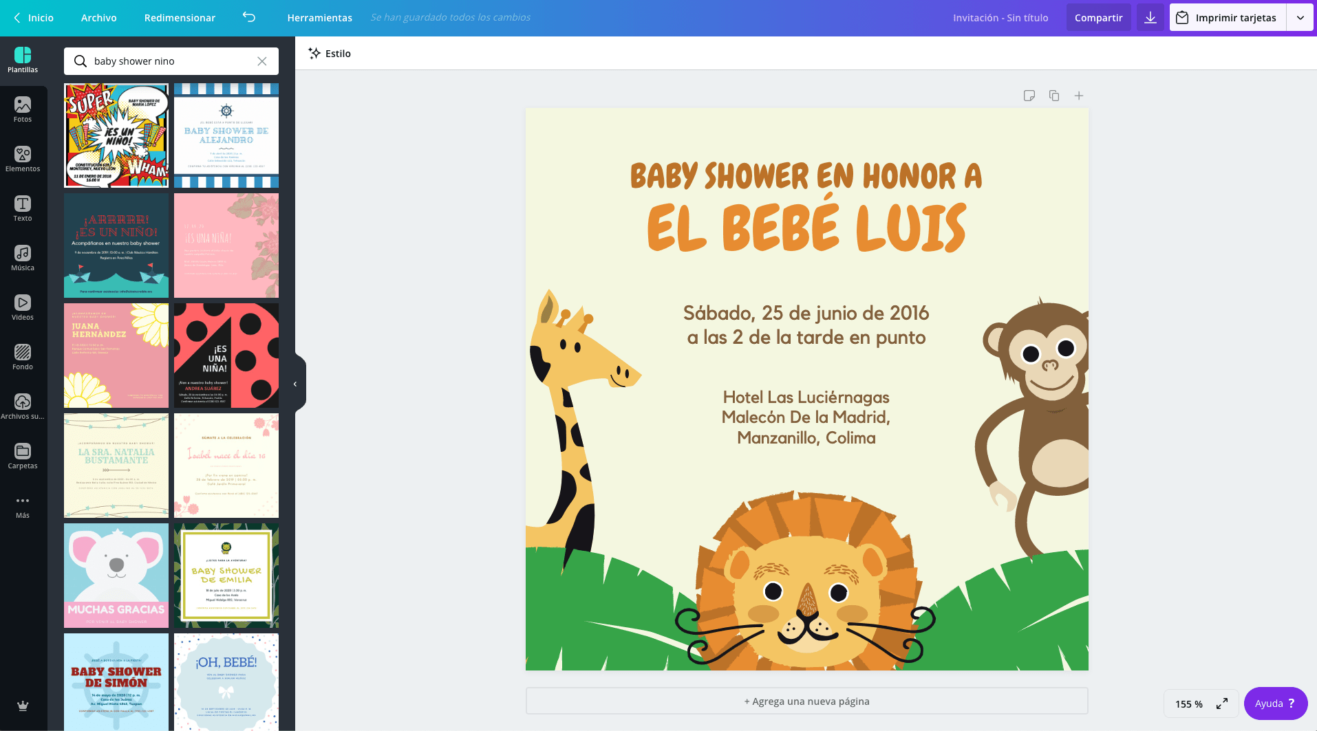 Invitaciones de baby shower para niño