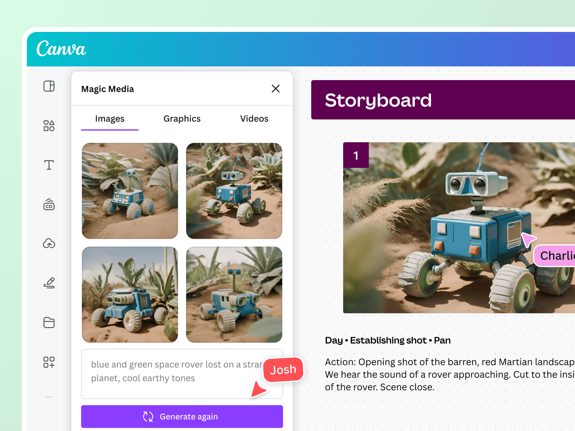 Canva Text to Image em ação