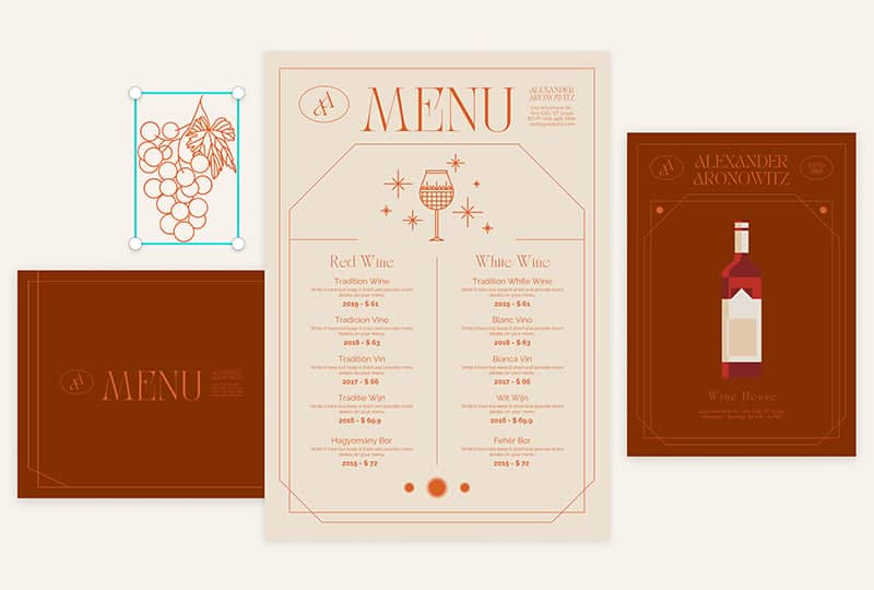 Create and customize menus with intuitive design tools