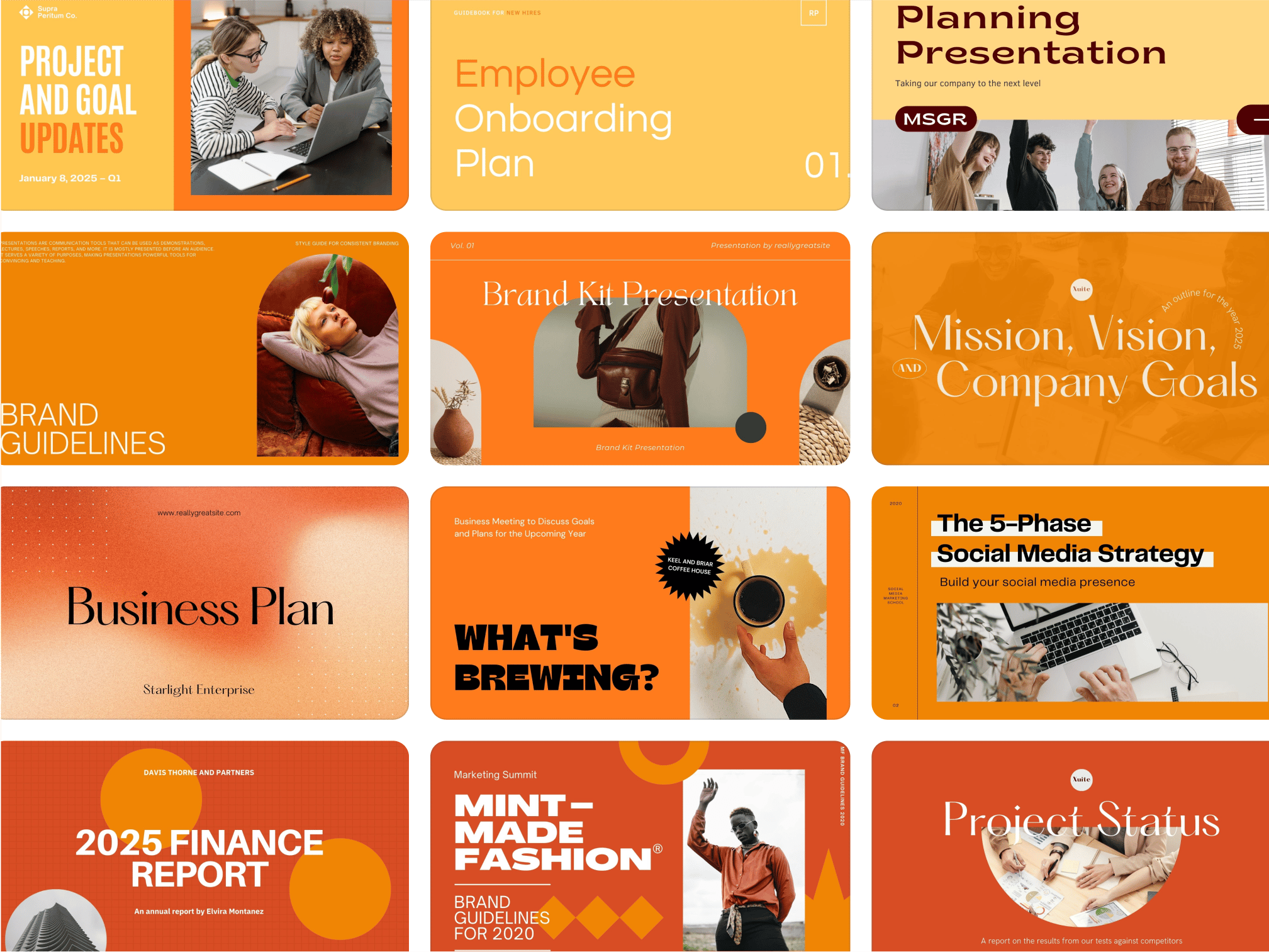 Presentations and slides for any occasion