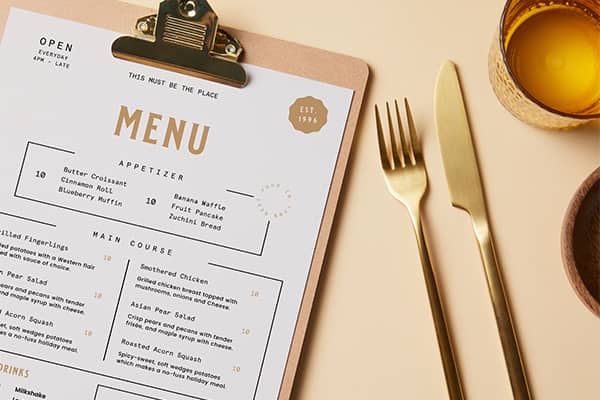 Create a menu in Canva