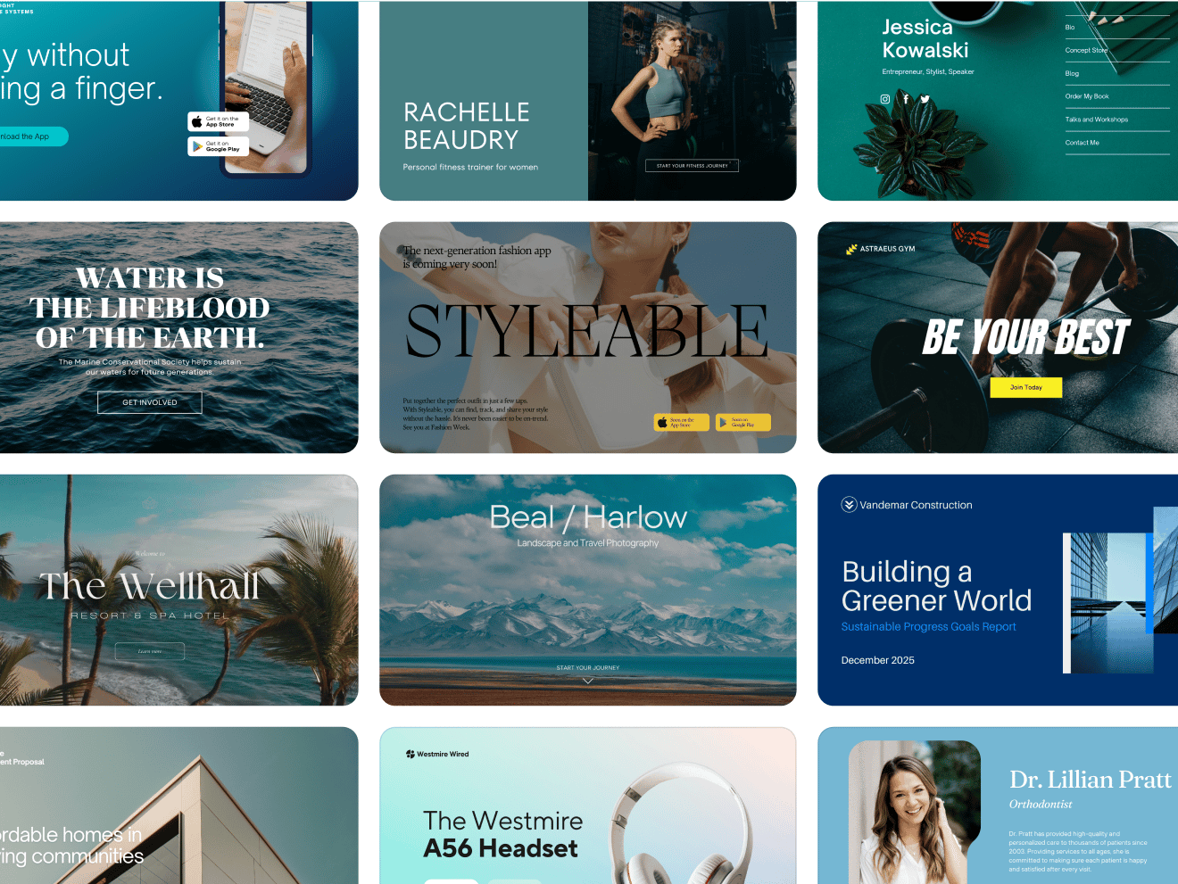 Canva website templates for engaging designs