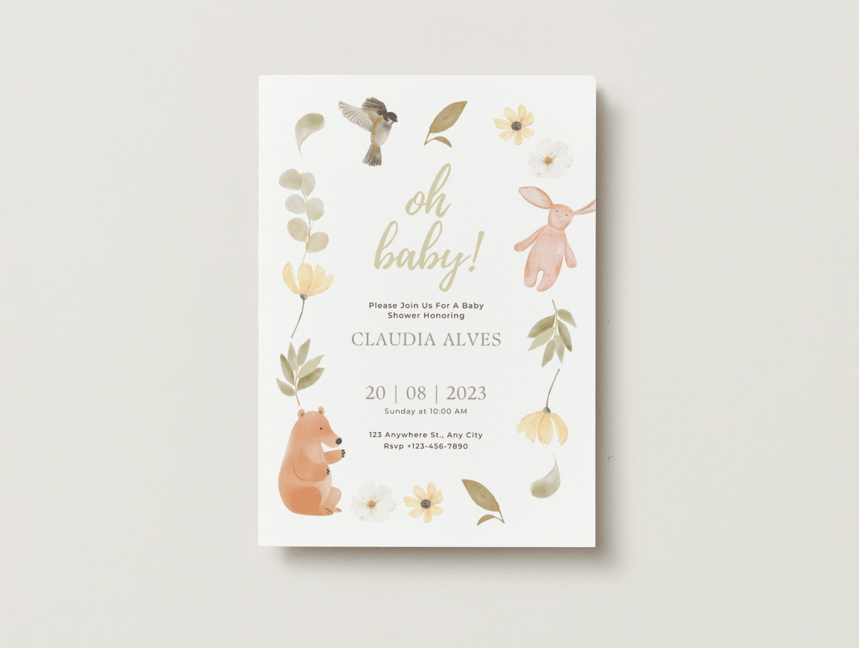 Baby Shower Invitations - Make Your Own Baby Shower Invitation | Canva