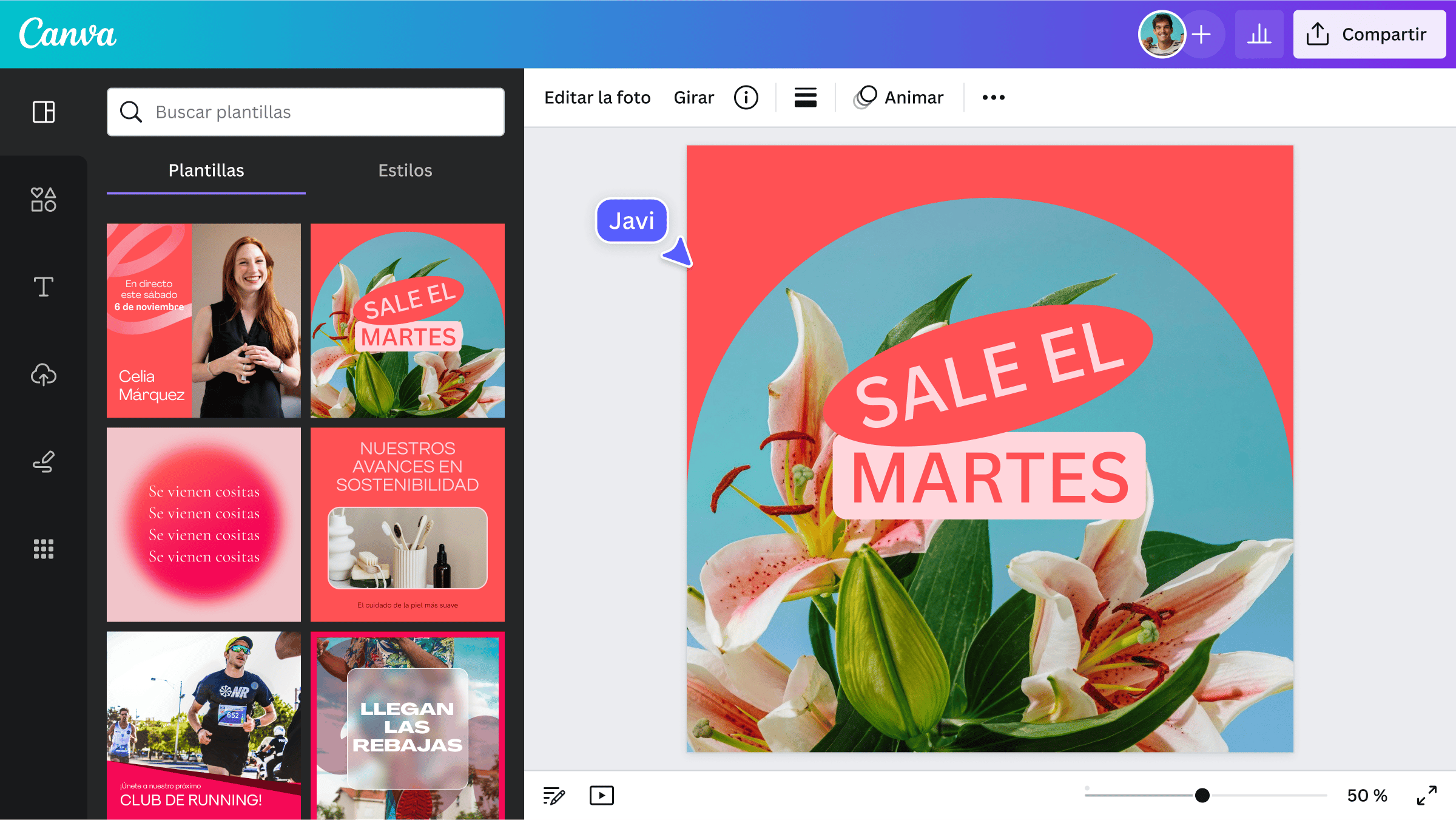 Diseña imágenes y contenido para redes sociales espectacular con Canva