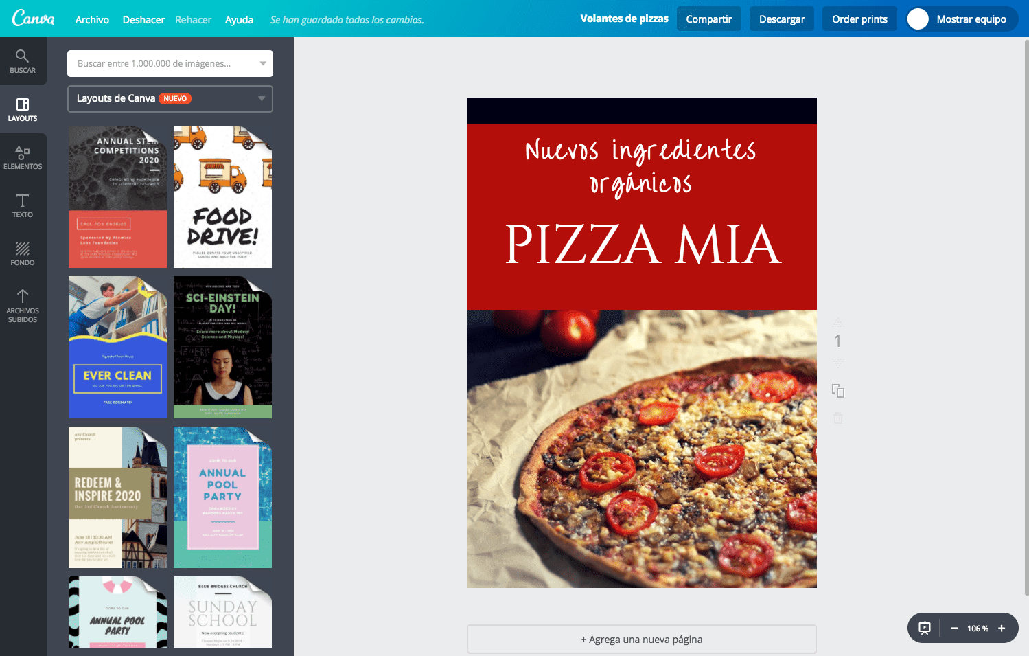 Volantes de pizzas