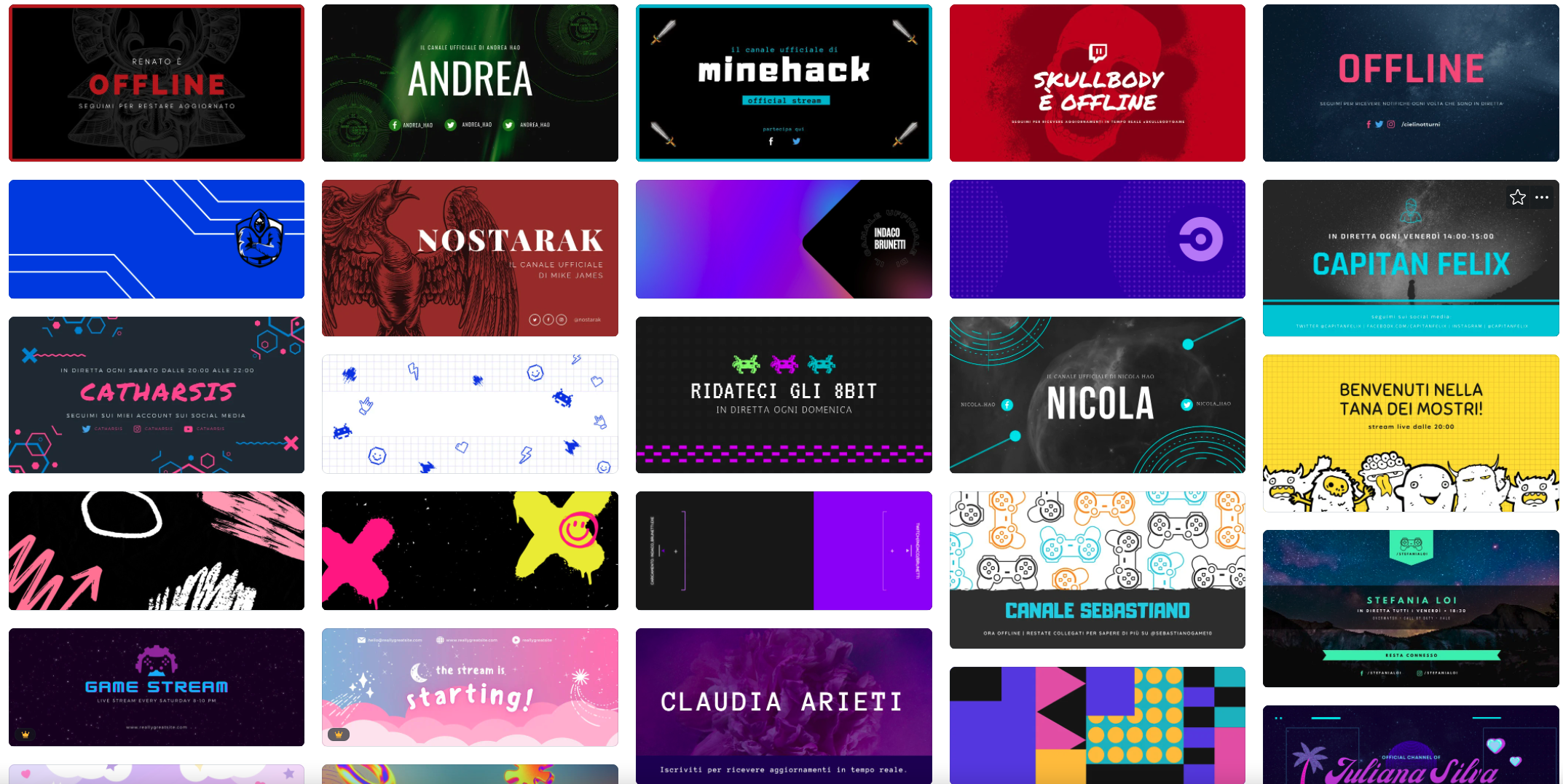 Creare Banner Twitch con Canva