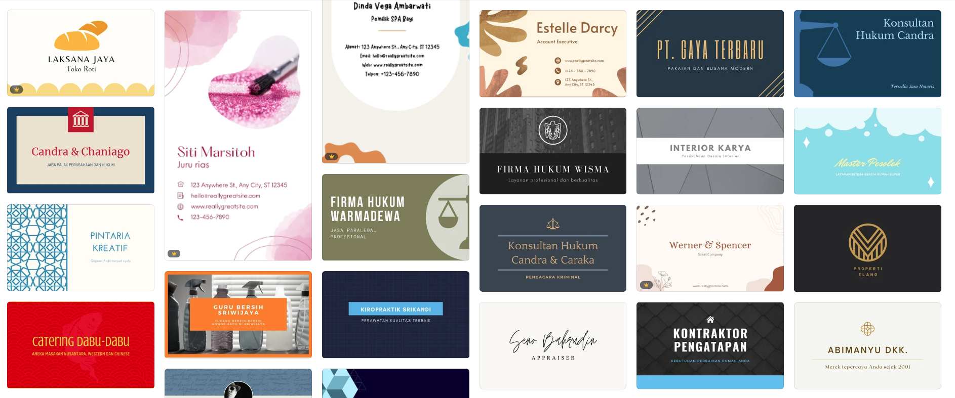 membuat kartu nama canva membuat kartu nama canva