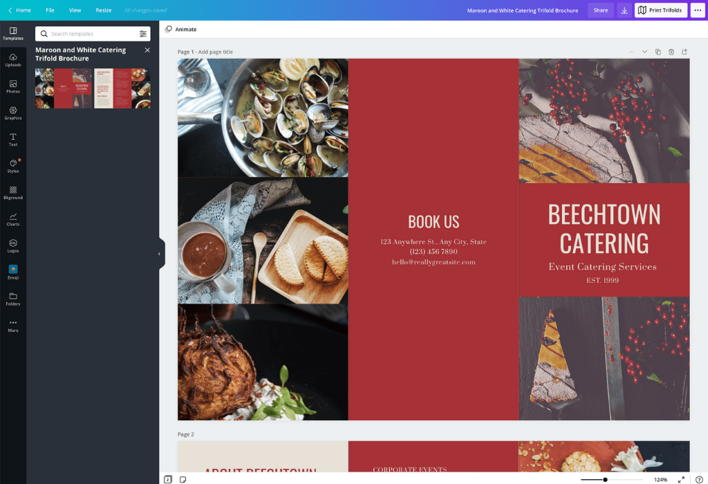 How to make a pamphlet - Canva
