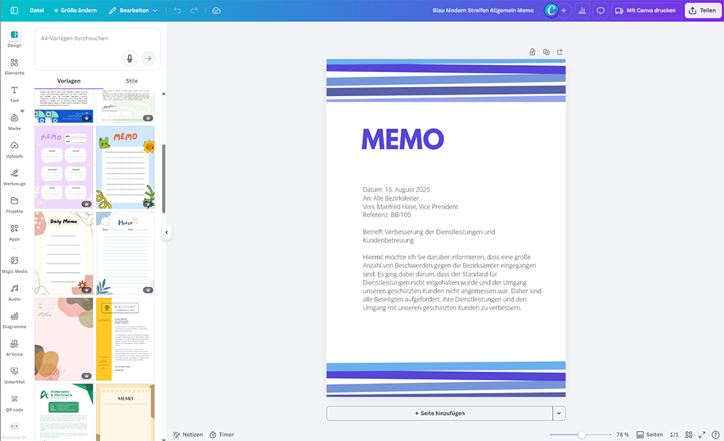 memo notiz erstellen