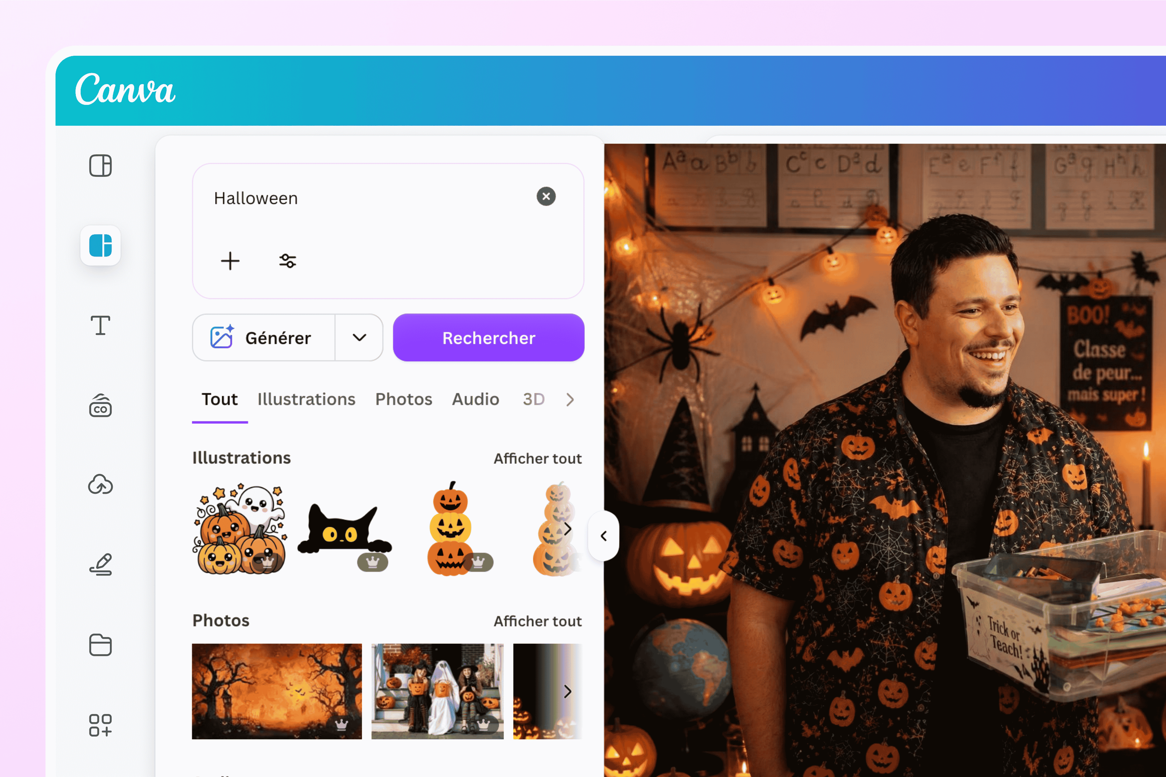 Photo avec filtre Halloween IA de Canva à laquelle on ajoute des éléments pour Halloween Photo avec filtre Halloween IA de Canva à laquelle on ajoute des éléments pour Halloween