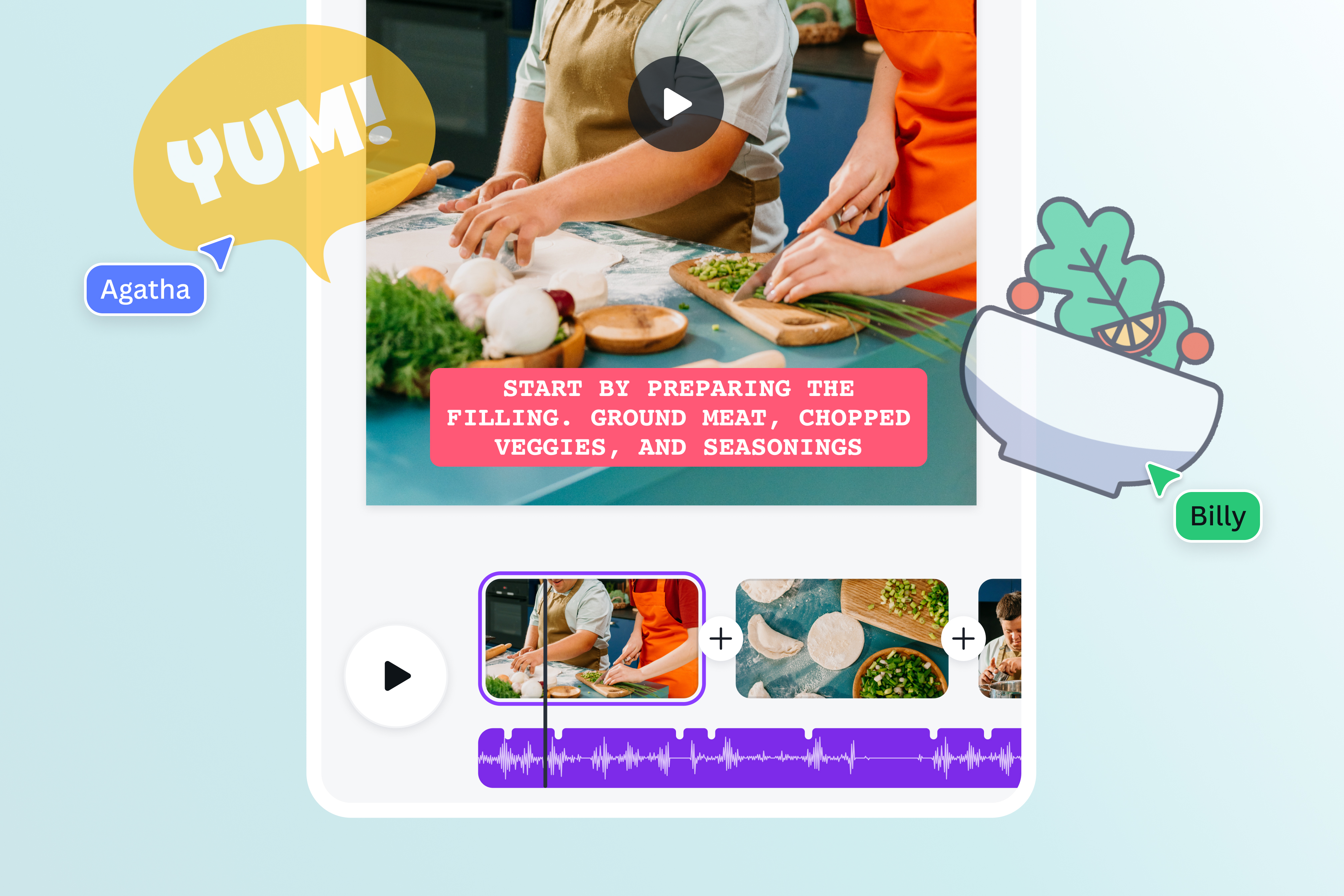 Anteprima strumento per aggiungere adesivi a video