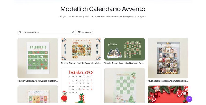 Creare calendario dell’avvento