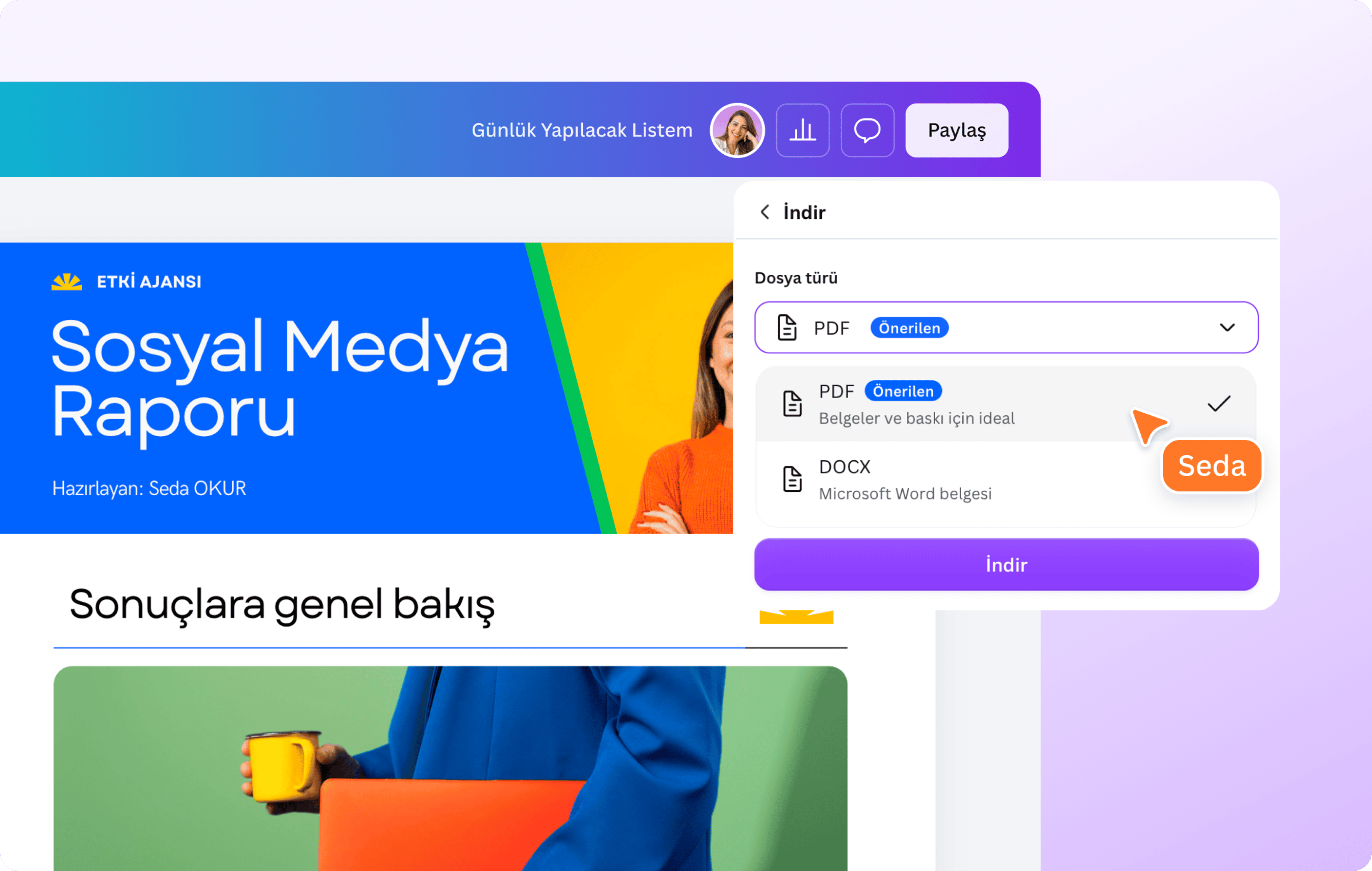 Word PDF Çevirme - Canva