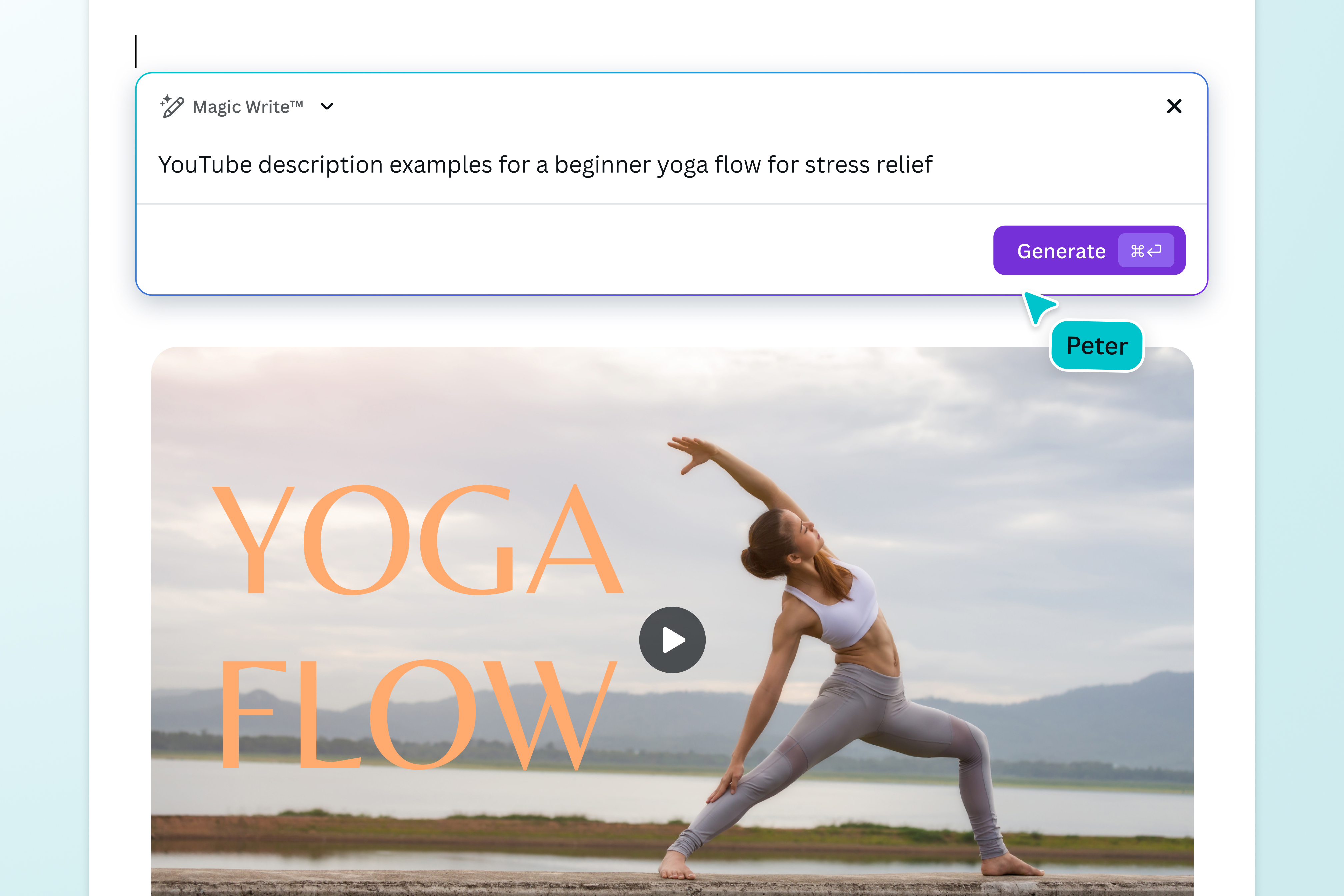 Generate a YouTube description tailored to your brand voice