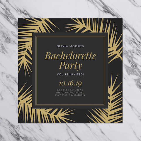 little black dress invitations bachelorette party DIY Glamorous Bachelorette Party Invite Template | Rose Gold Bachelorette  Bash Flyer Invitation