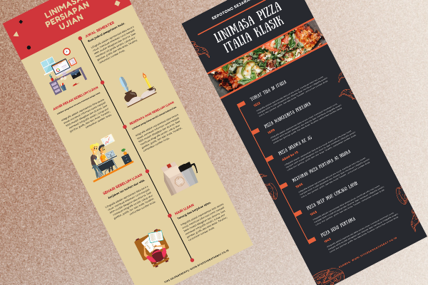 Membuat infografis timeline