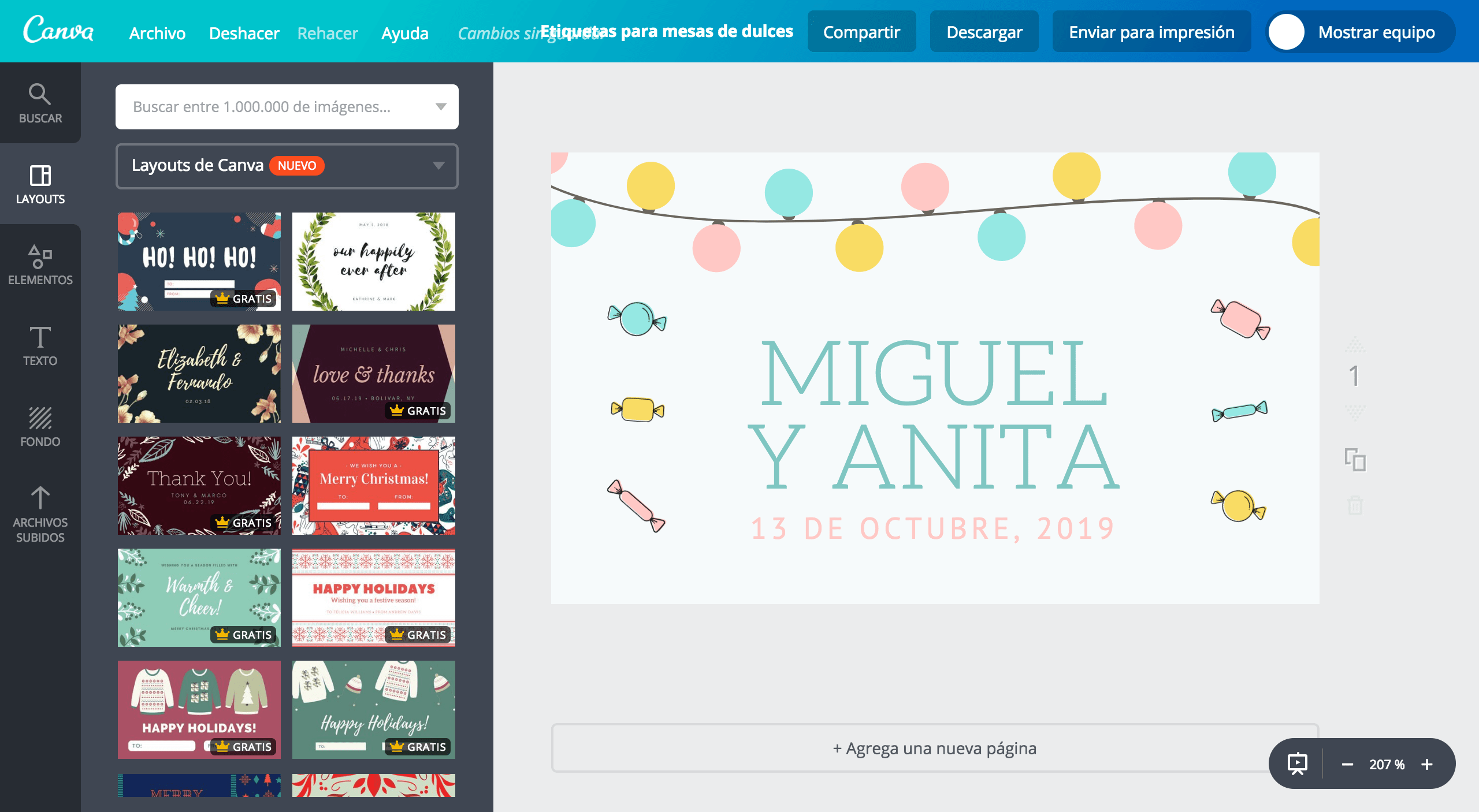 Etiquetas para mesa de dulces Etiquetas para mesa de dulces