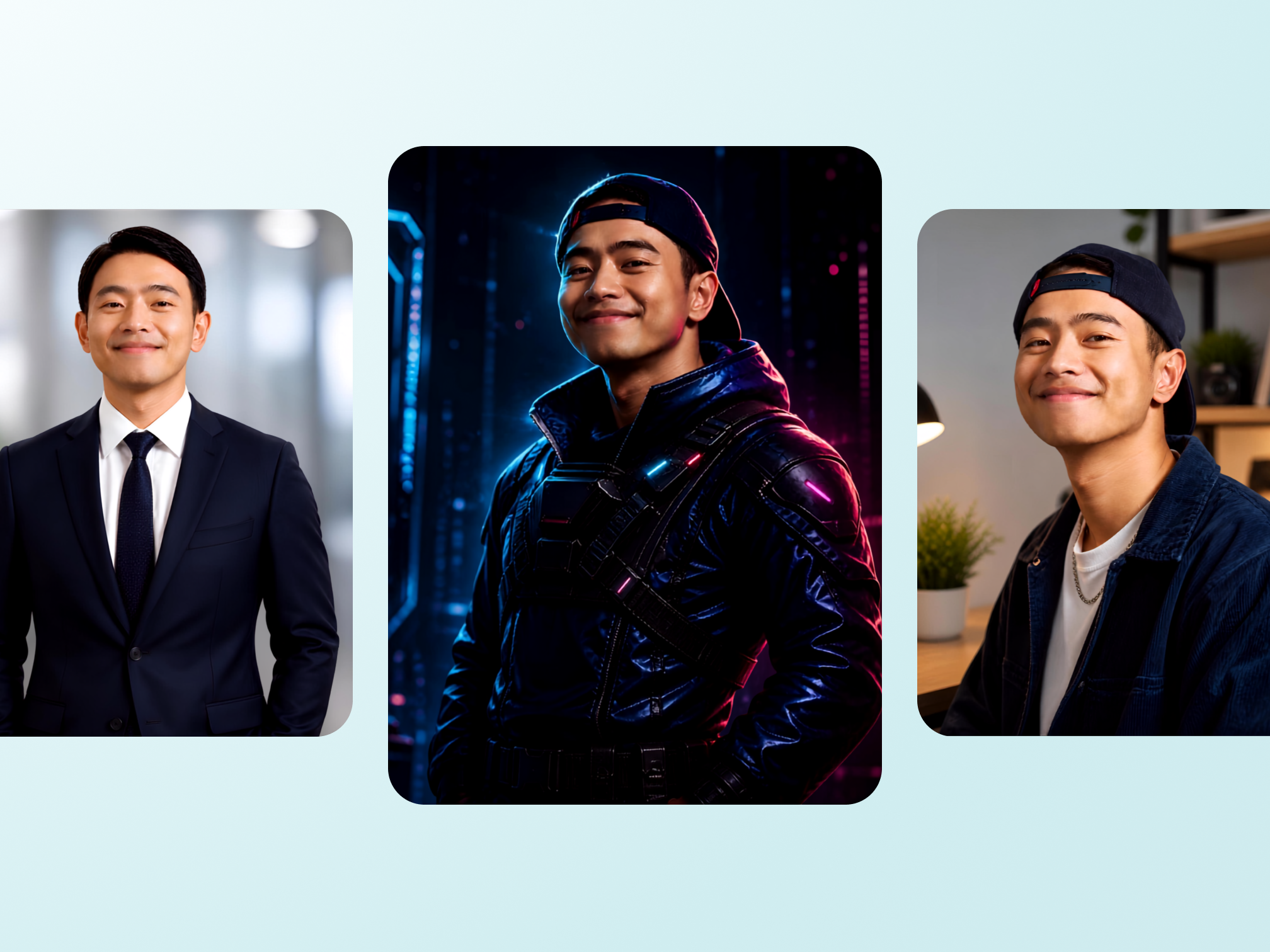 Preview of Generated AI Face images