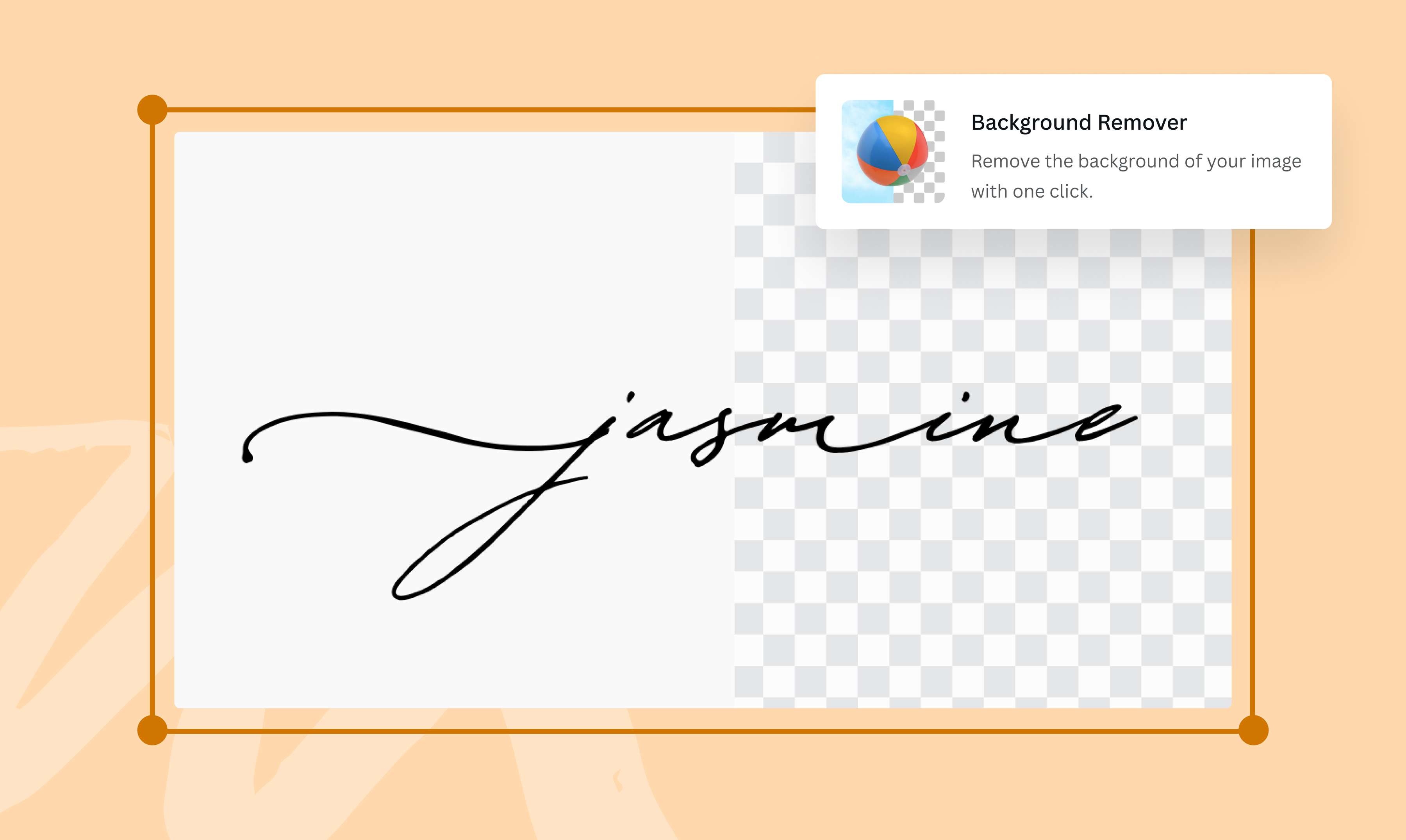 แบนเนอร์ลบพื้นหลังลายเซ็น
