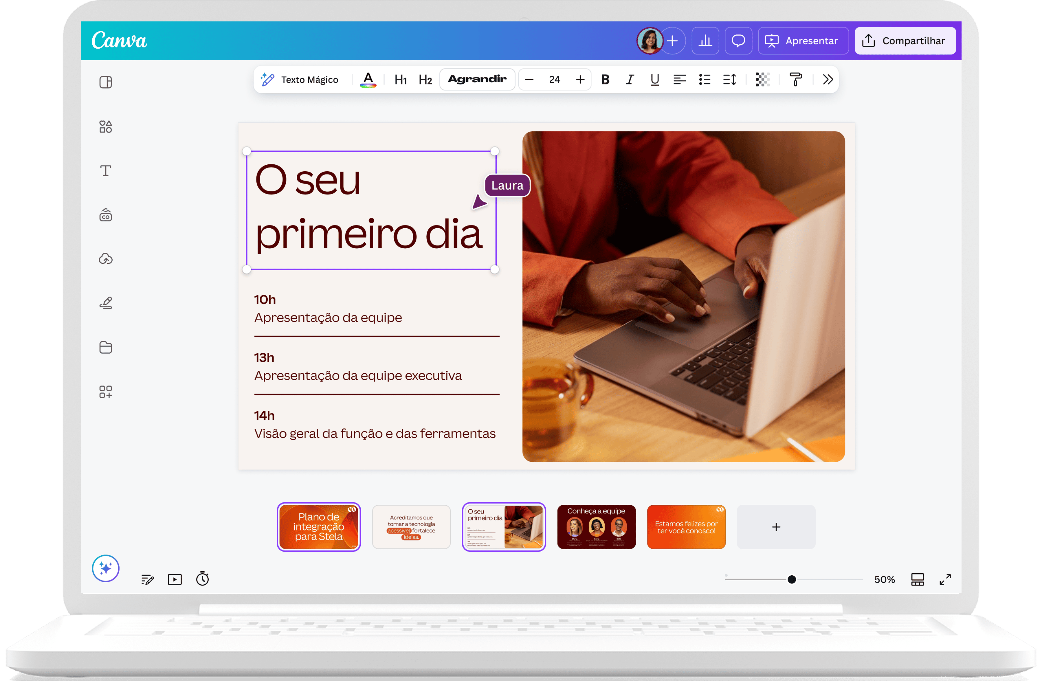 Como criar a sua apresentação?