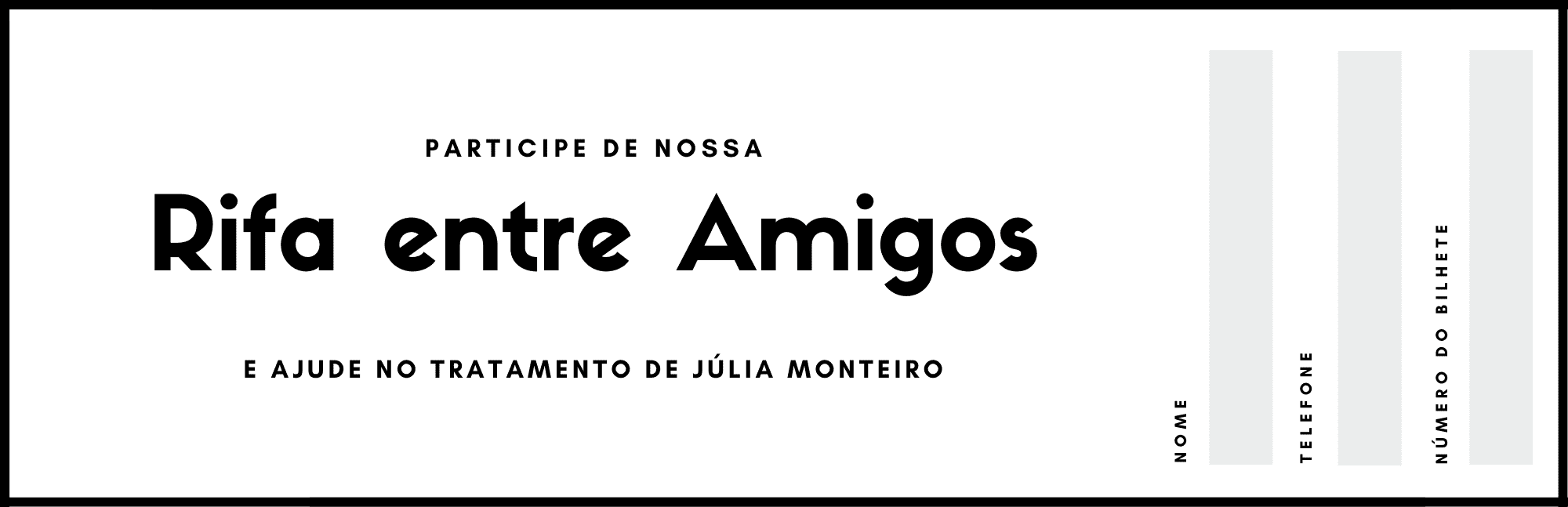 Modelo De Bilhete De Rifa Em Branco Para Impressao Gratis