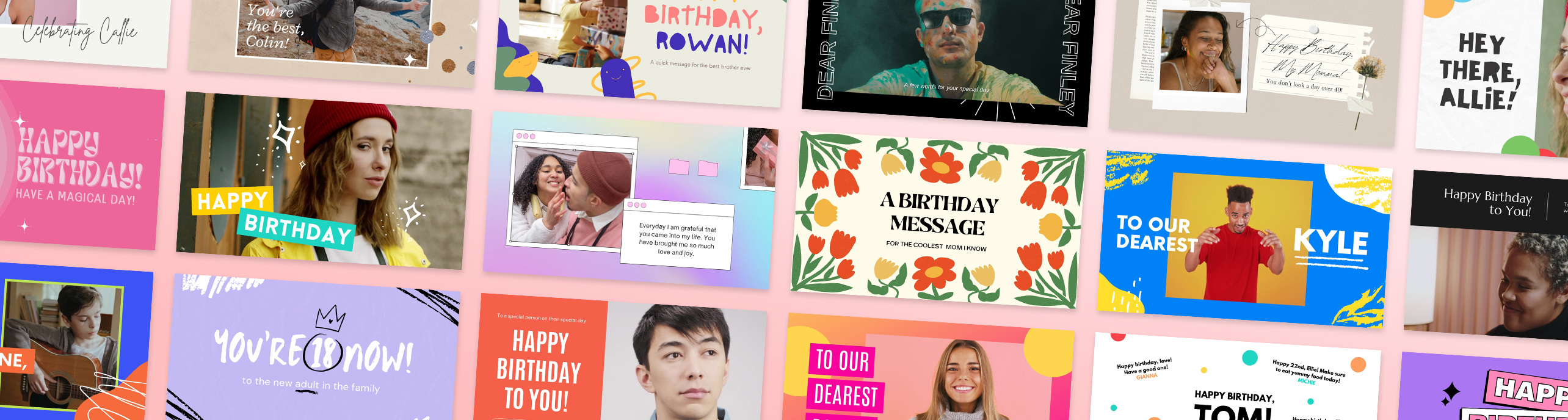 Create Birthday Video Hero Banner