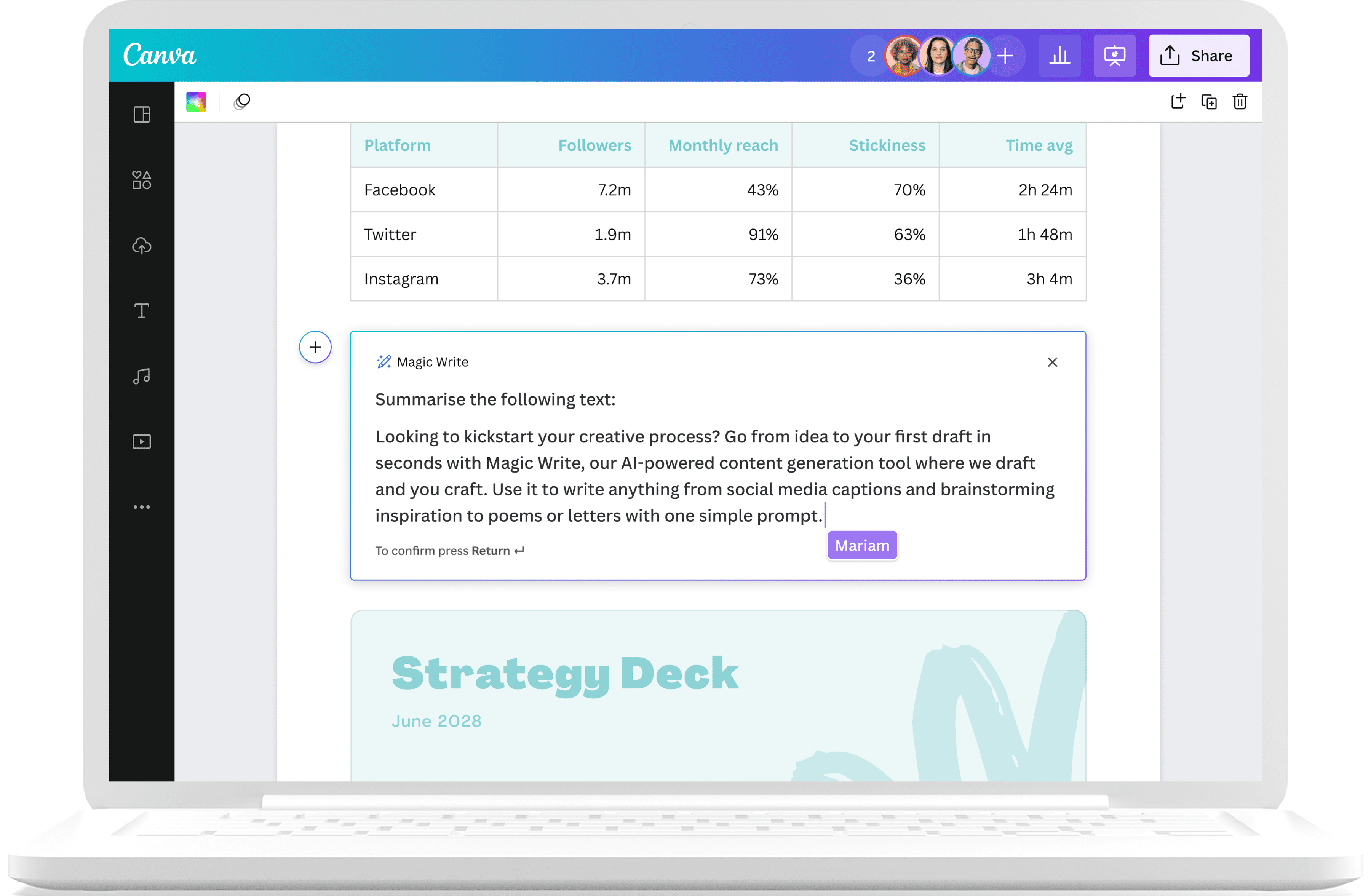 Magic Writing Lines Magic Write: AI Text Generator & AI Writer | Canva