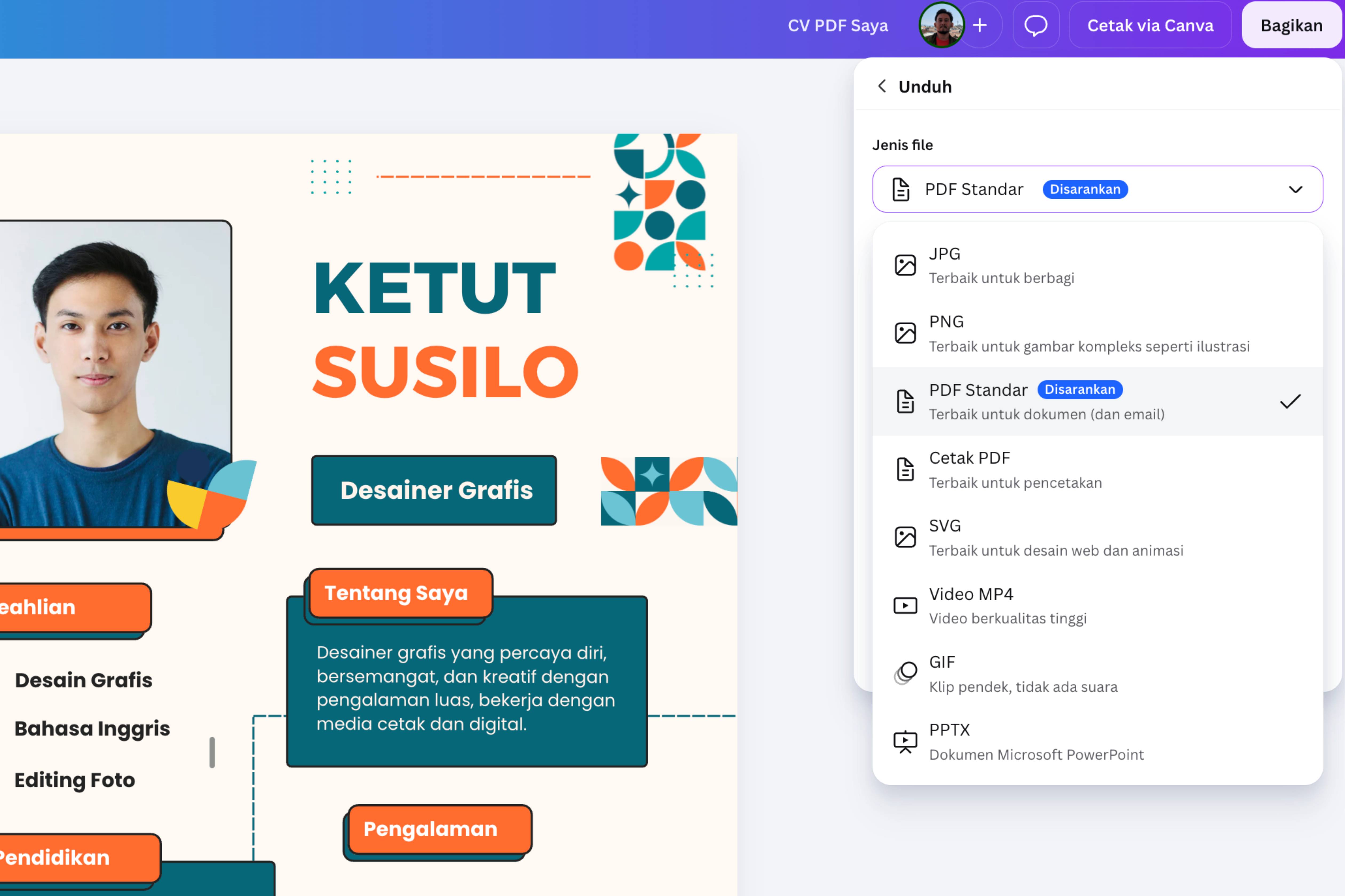 edit cv pdf