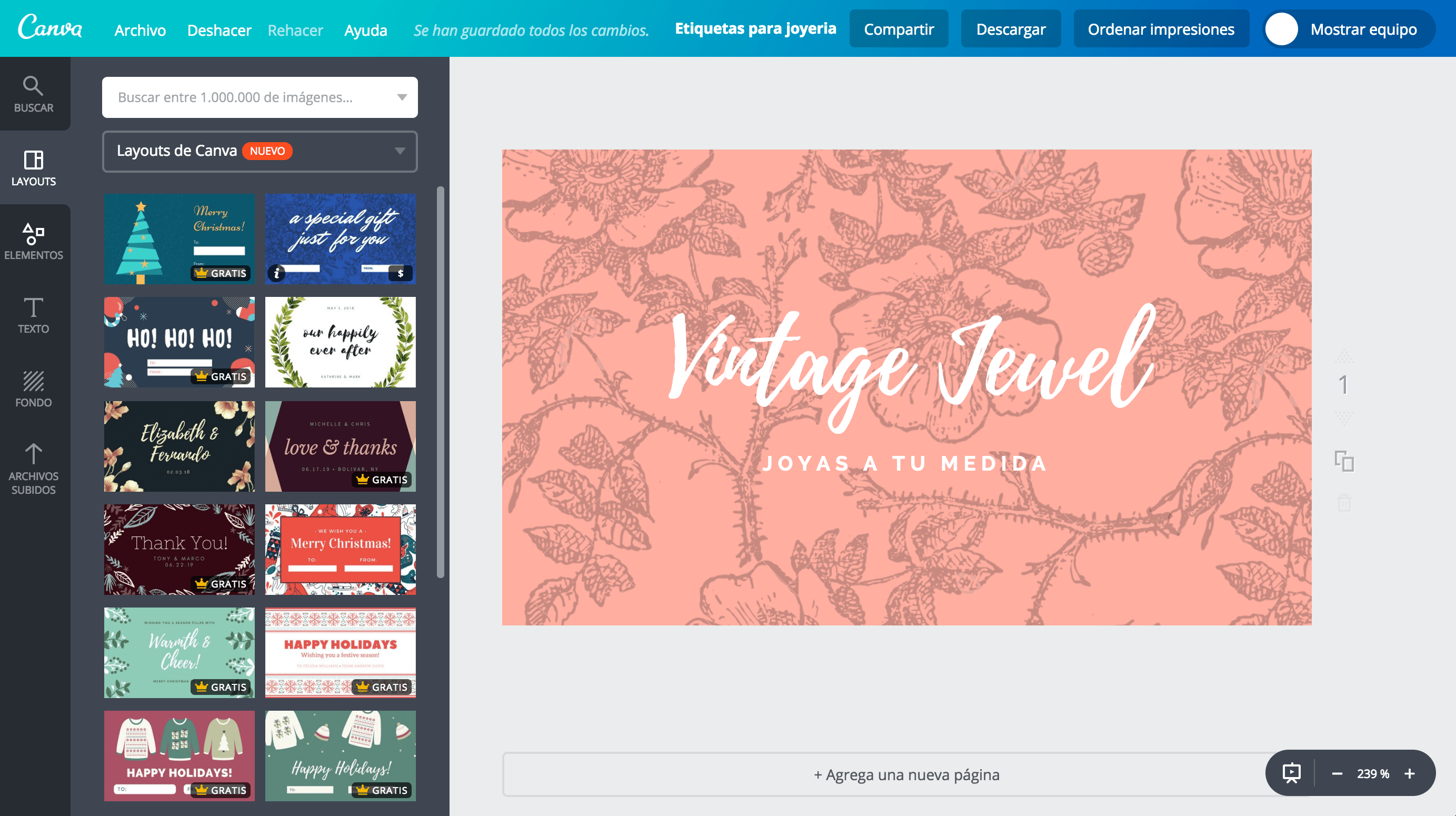 Etiquetas para joyería
