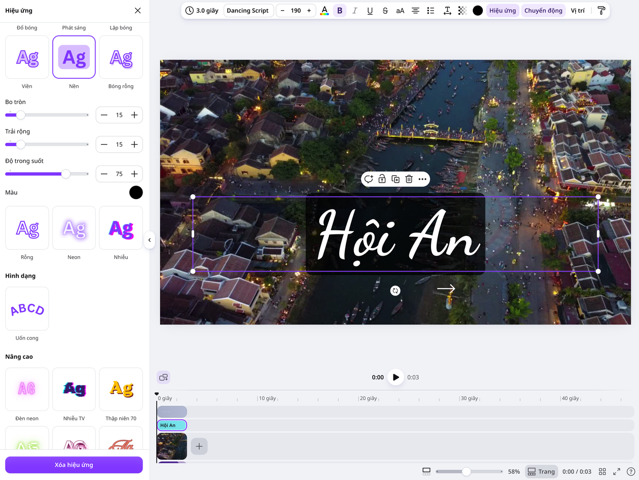 Giữ chữ dễ đọc khi cảnh quay thay đổi