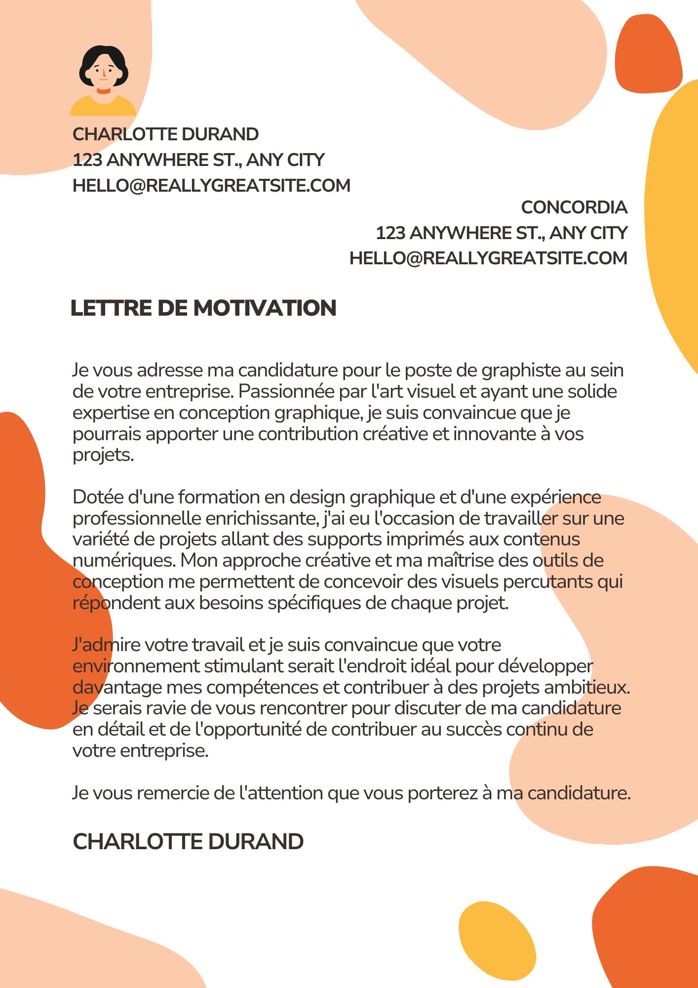 Comment faire une lettre de motivation ? Modles et conseils | Canva