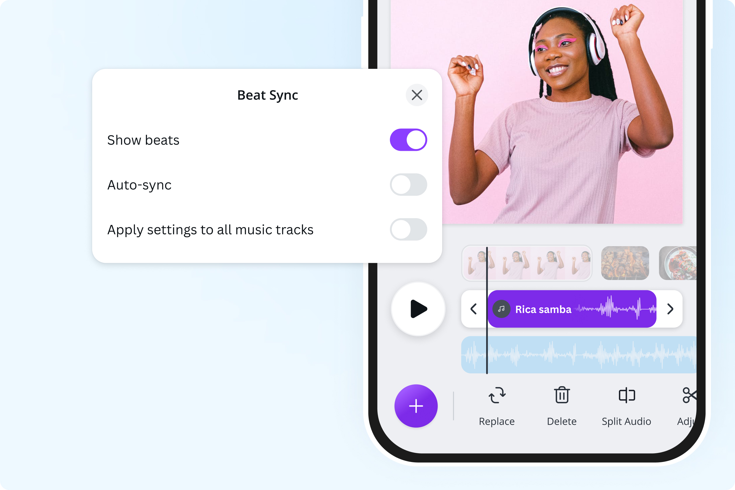 Sync your video to a music beat
