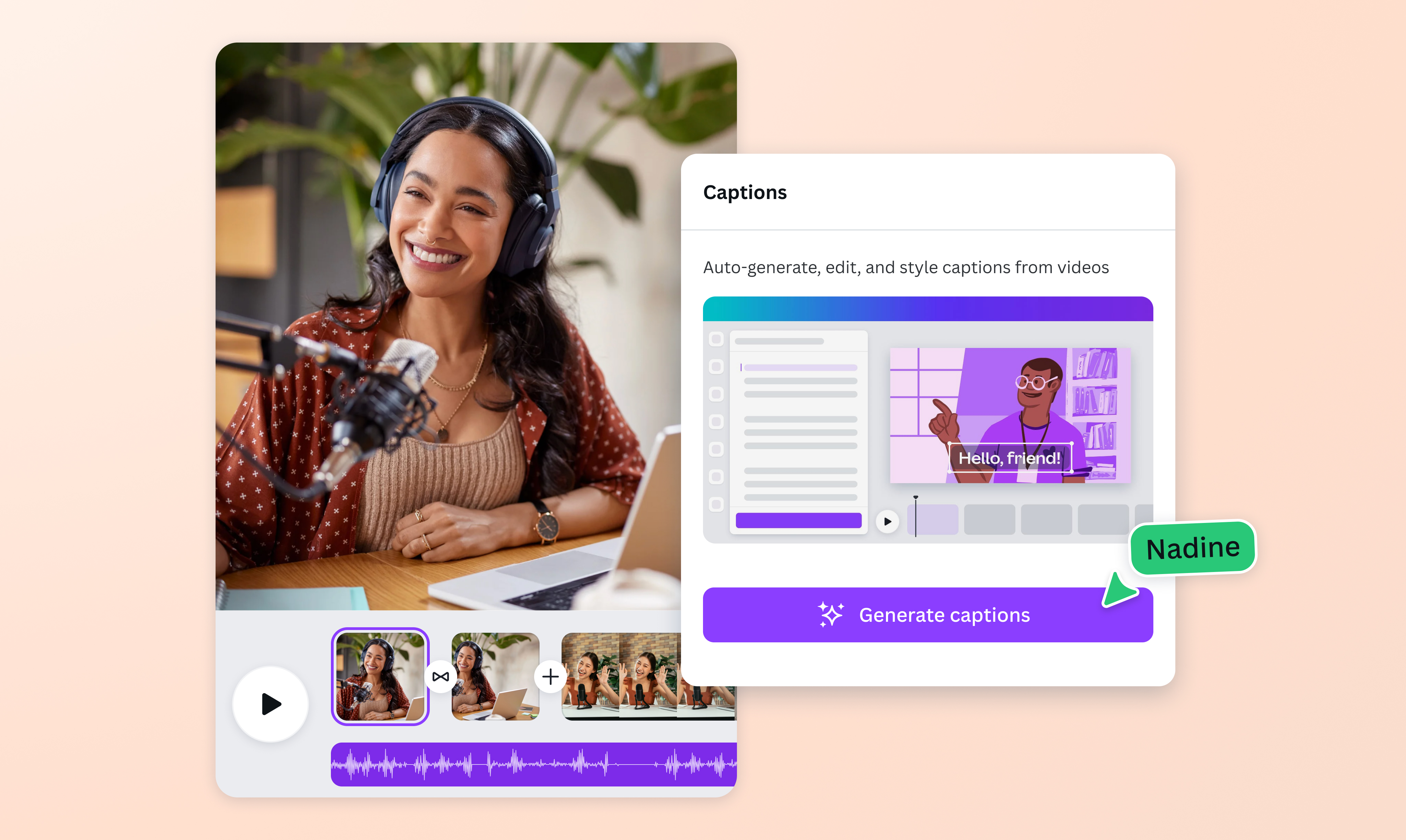 Auto Caption Feature Banner