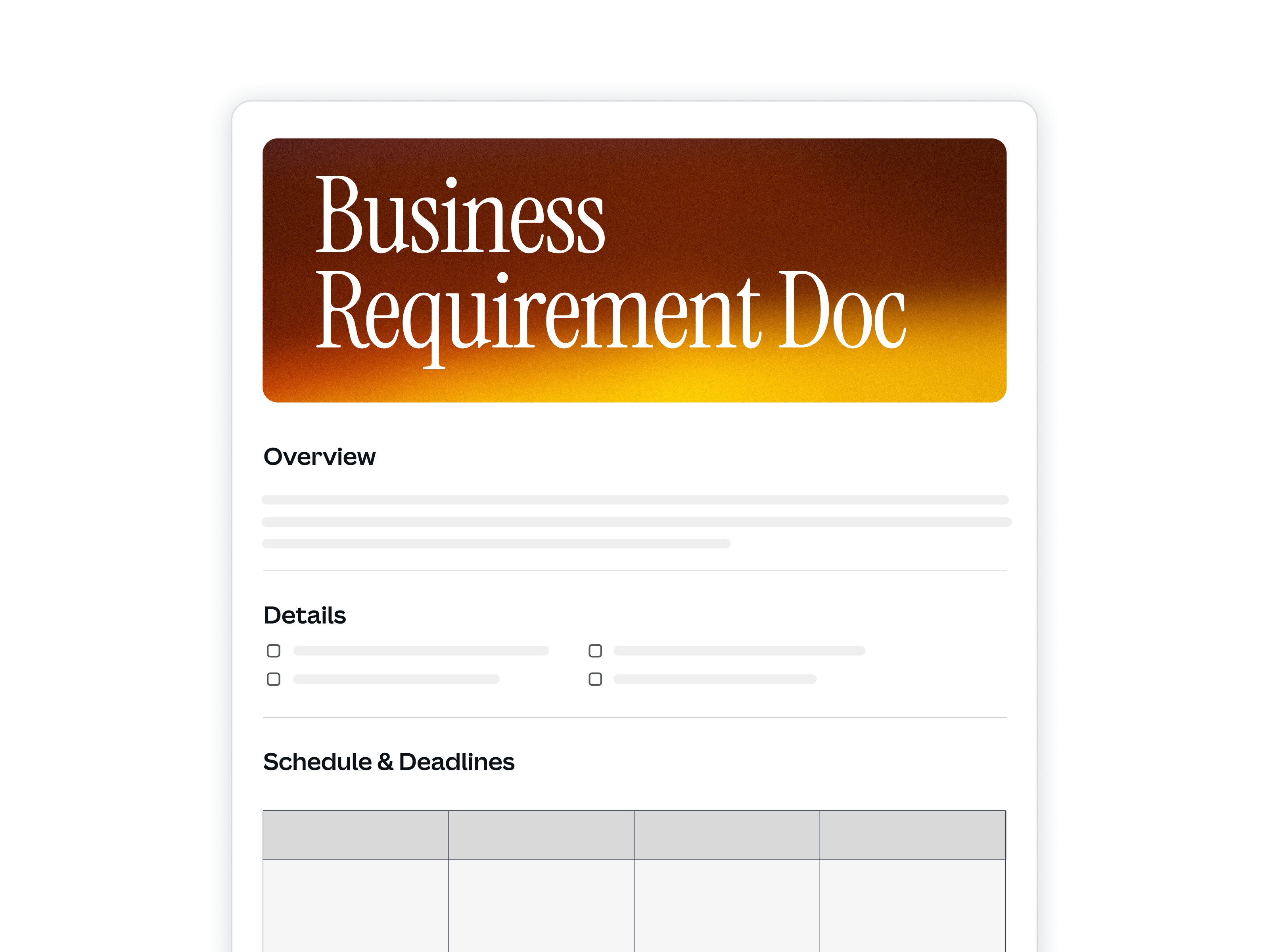 Business Requirements Document: How-to and Templates | Canva